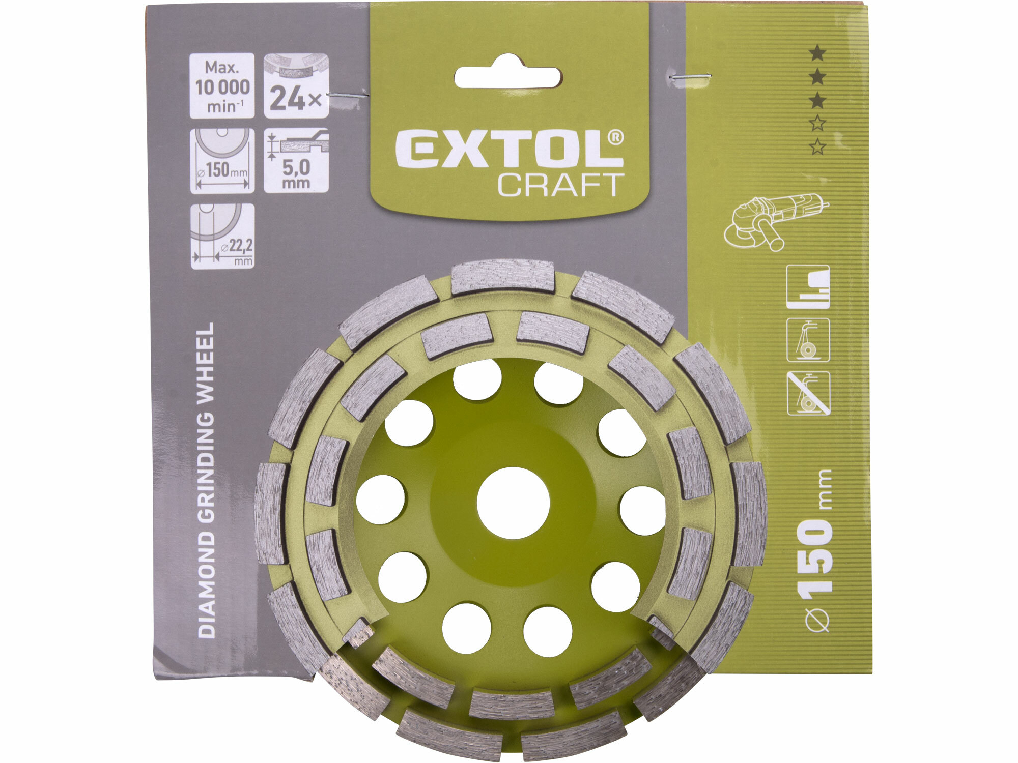 EXTOL CRAFT 903026 Kotúč brúsny diamantový dvojradový, 150mm