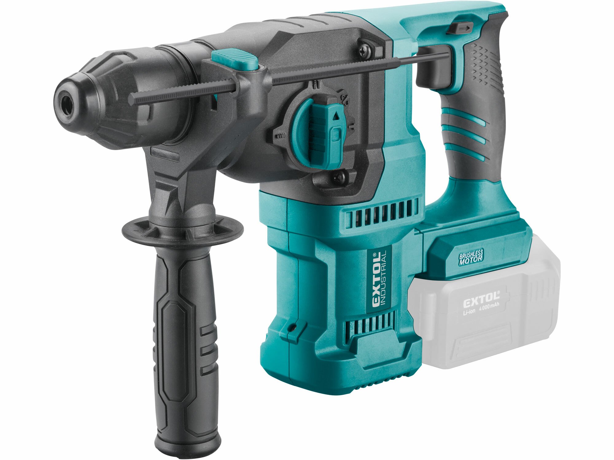 EXTOL INDUSTRIAL 8791817 Kladivo vŕtacie aku Share20V, bez aku, SDS-plus, 2,6J, bezuhlíkový motor
