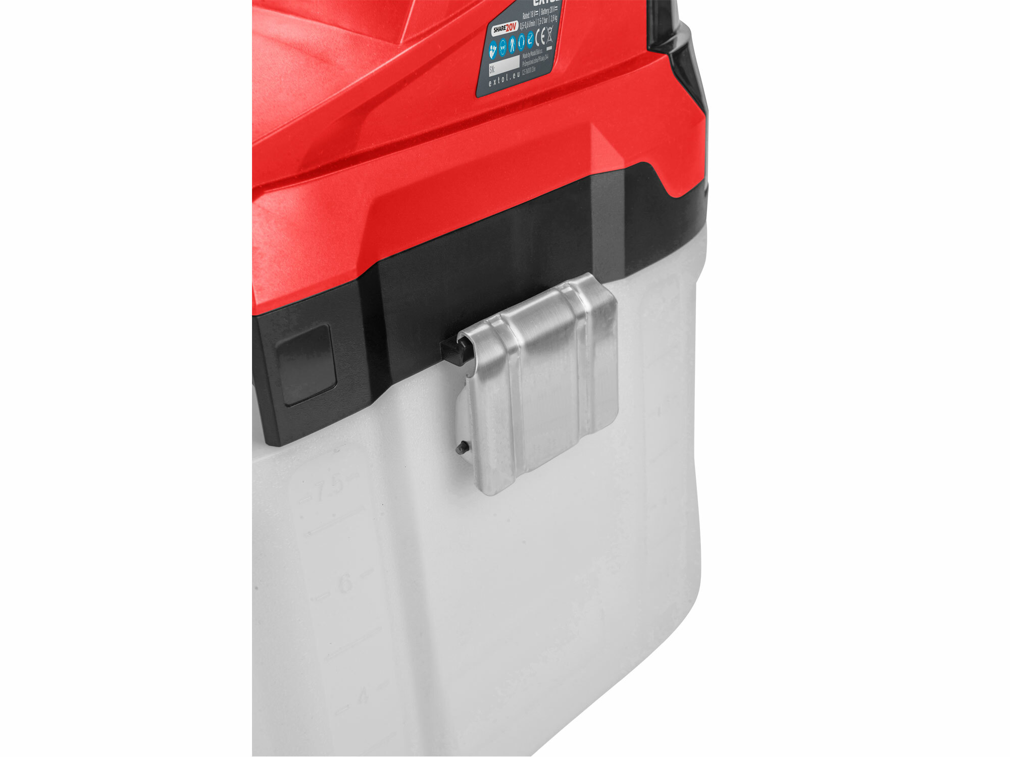 EXTOL PREMIUM 8891878 Aku postrekovač Share20V, 7,5L, 1x 2Ah batéria + nabíjačka