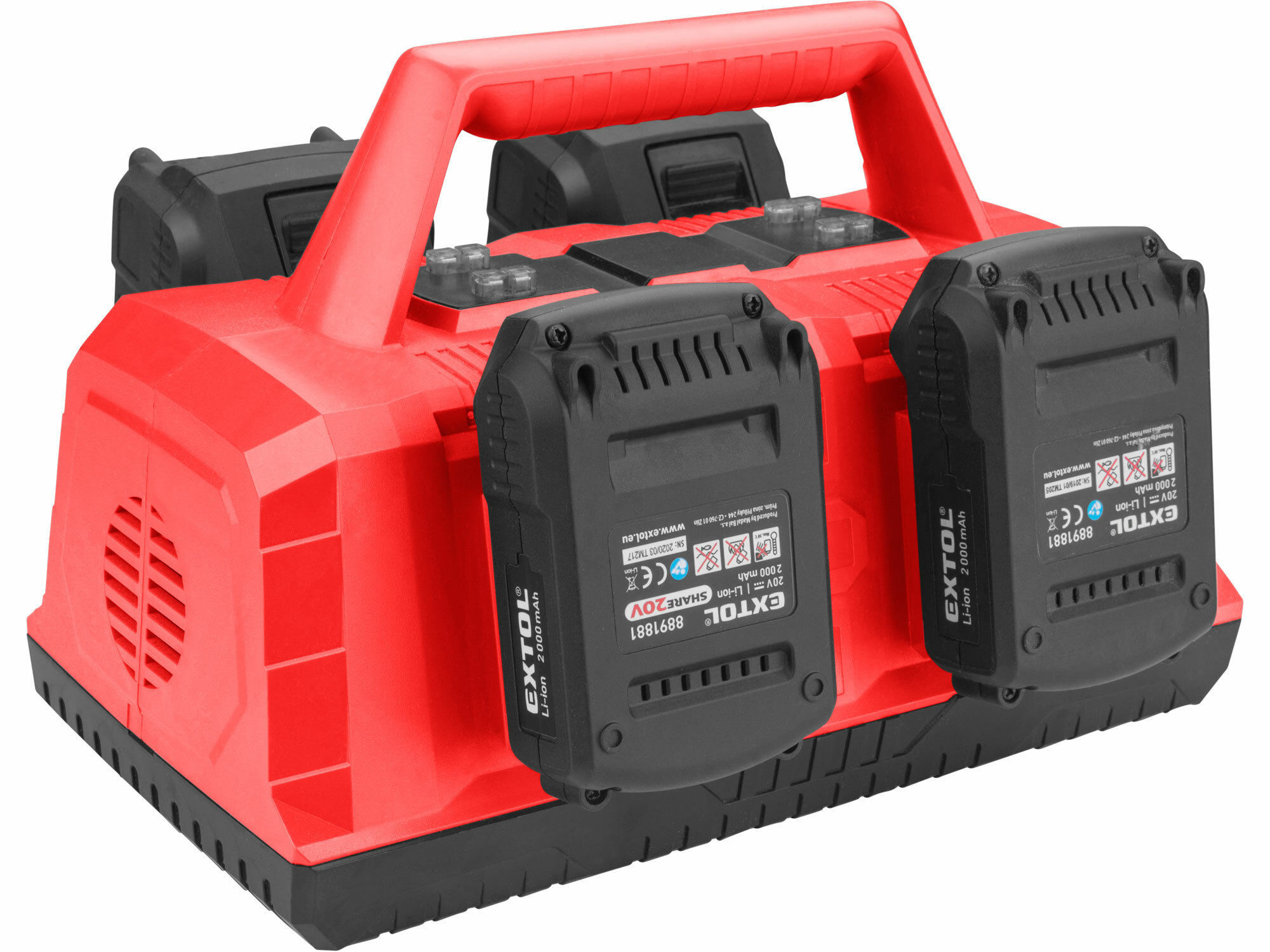 EXTOL PREMIUM 8891895 Nabíjačka akumulátorov Share20V, 4x3,5A