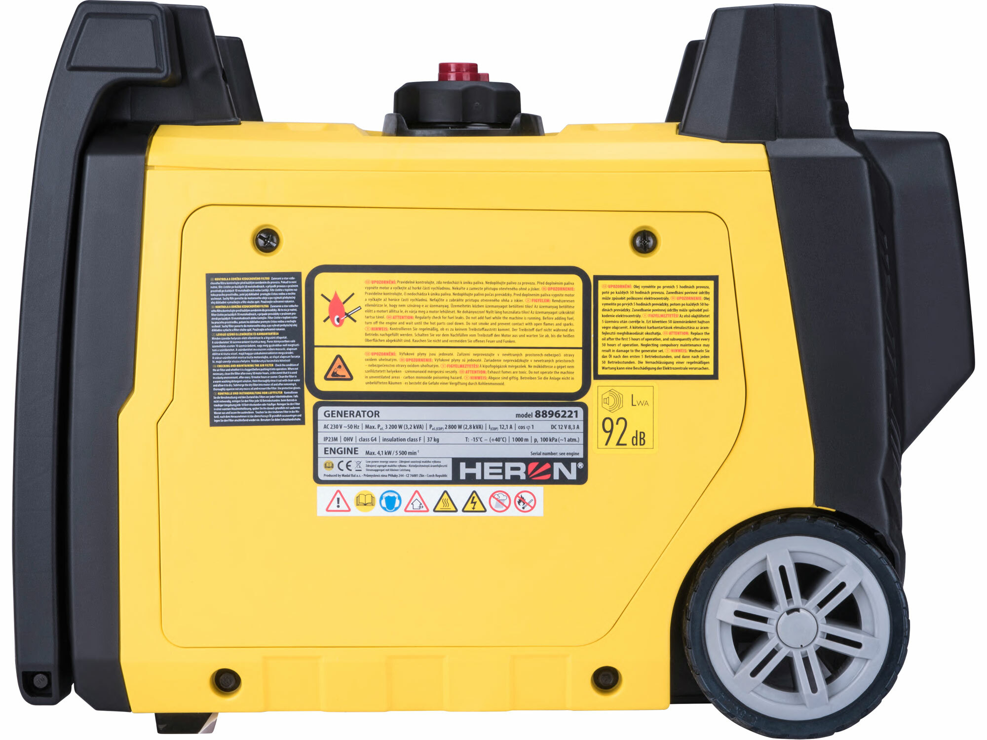 HERON 8896222 Elektrocentrála invertorová tichá 1F, 3,2kW, s diaľkovým ovládaním