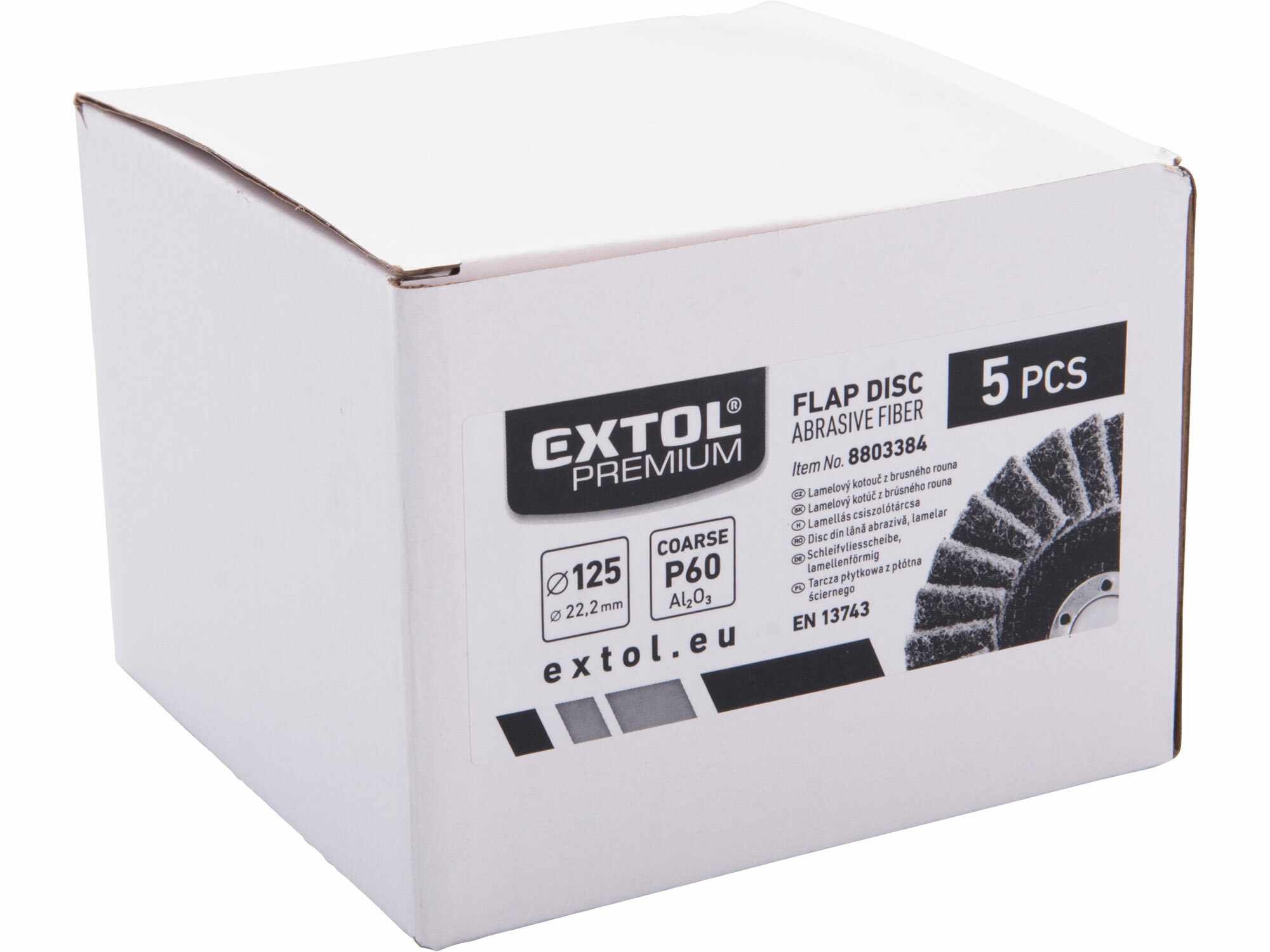 EXTOL PREMIUM 8803384 Kotúč lamelový šikmý, Ø125mm, P60