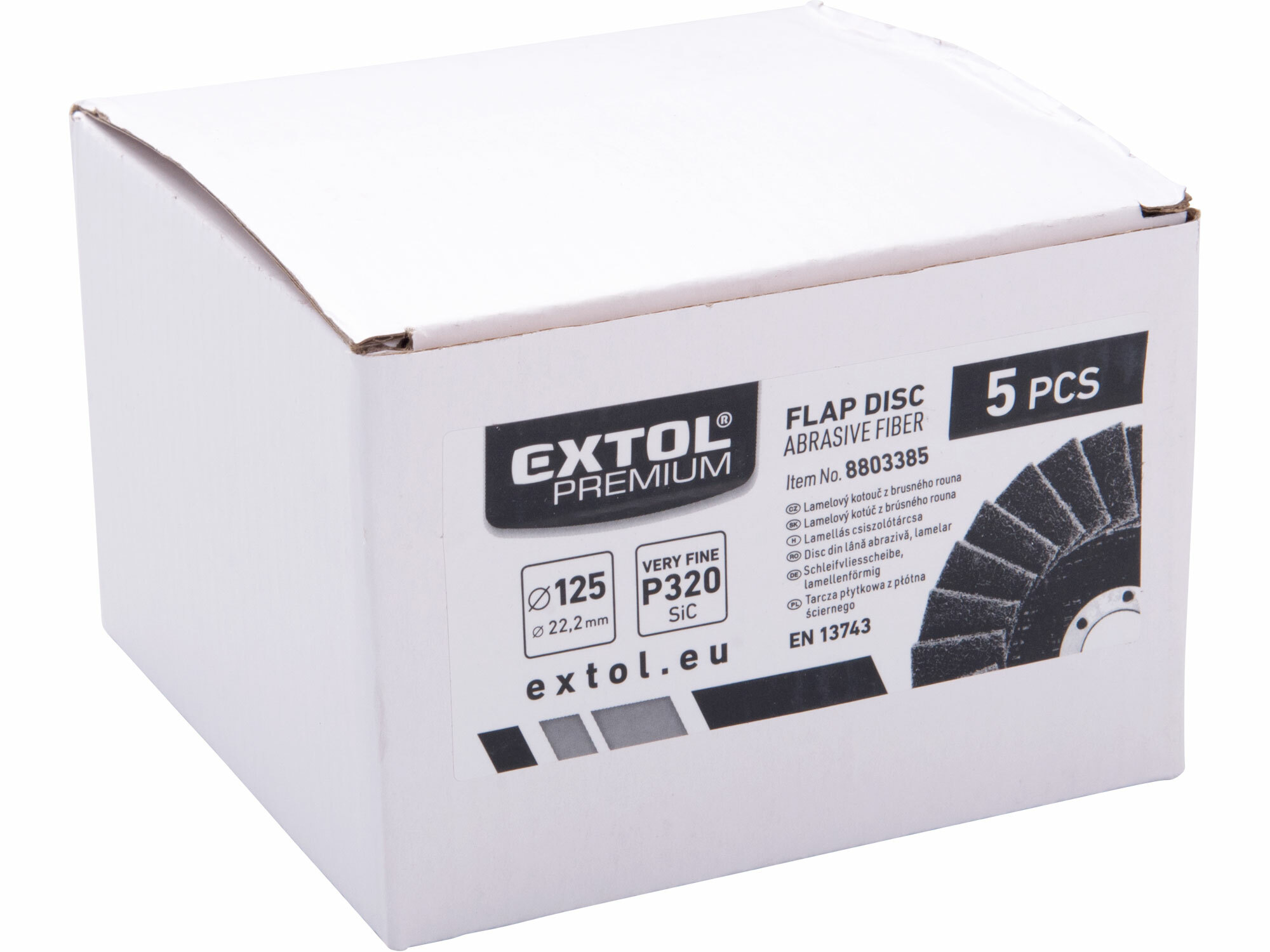 EXTOL PREMIUM 8803385 Kotúč lamelový šikmý, Ø125mm, P320