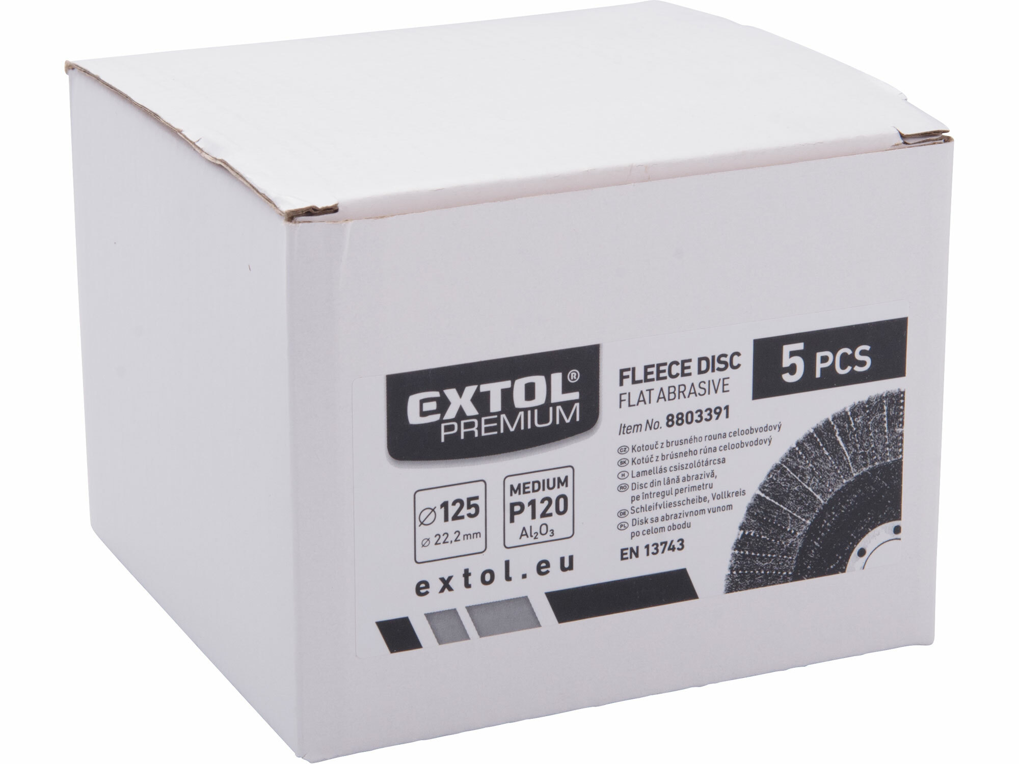 EXTOL PREMIUM 8803391 Kotúč lamelový priamy, Ø125mm, P120