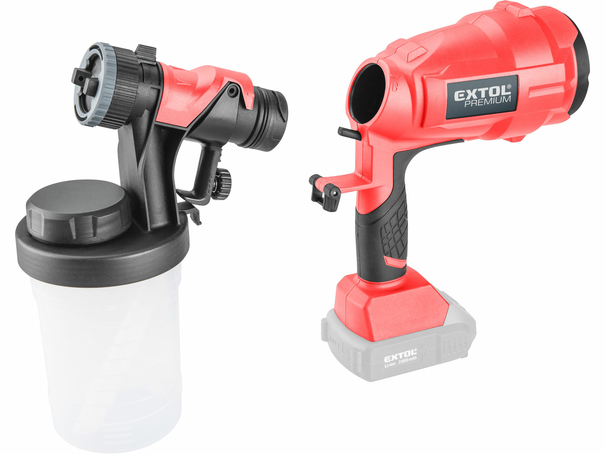 EXTOL PREMIUM 8891863 Pištoľ striekacia aku Share20V, bez aku, 700ml/min