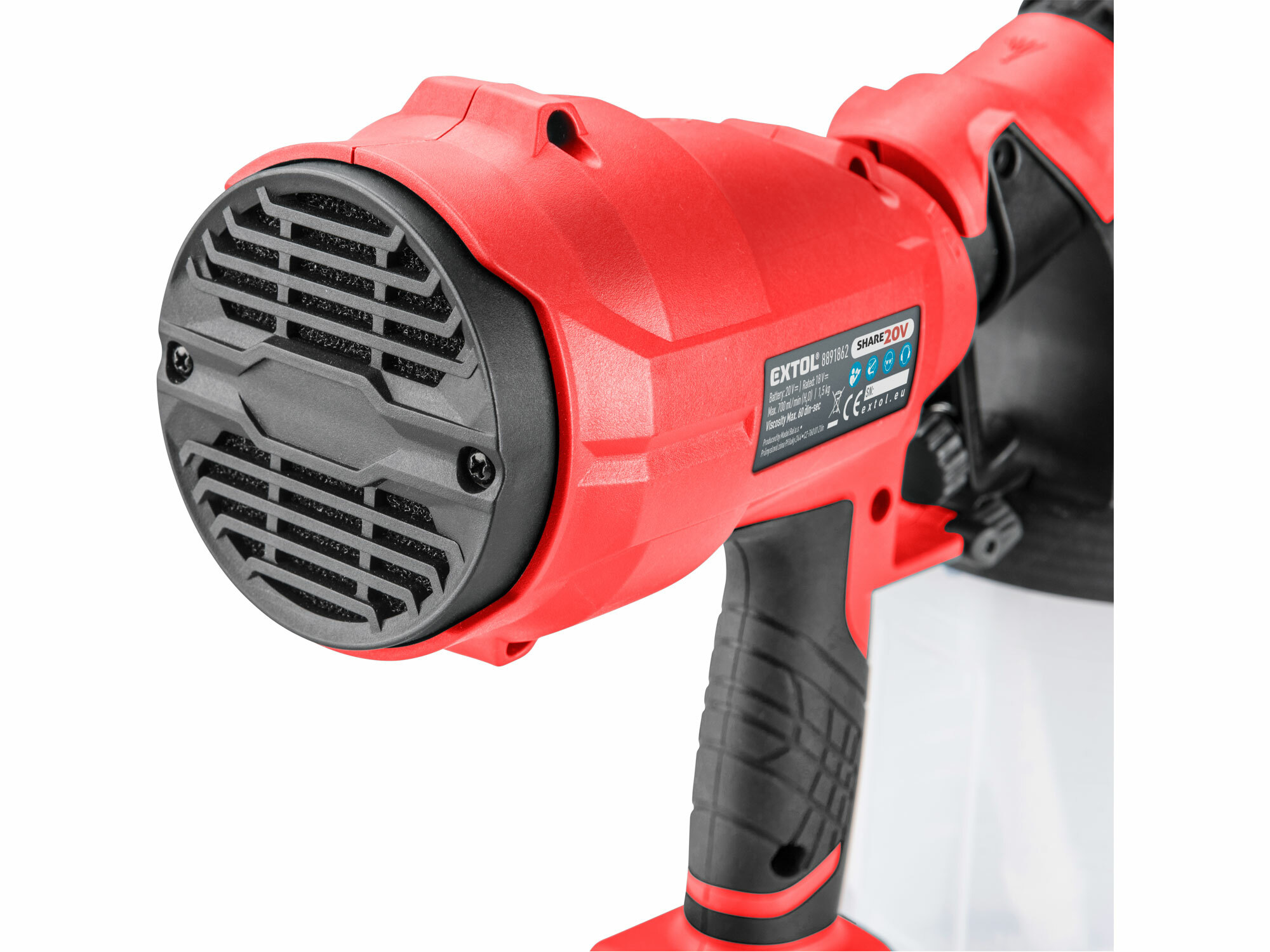 EXTOL PREMIUM 8891863 Pištoľ striekacia aku Share20V, bez aku, 700ml/min