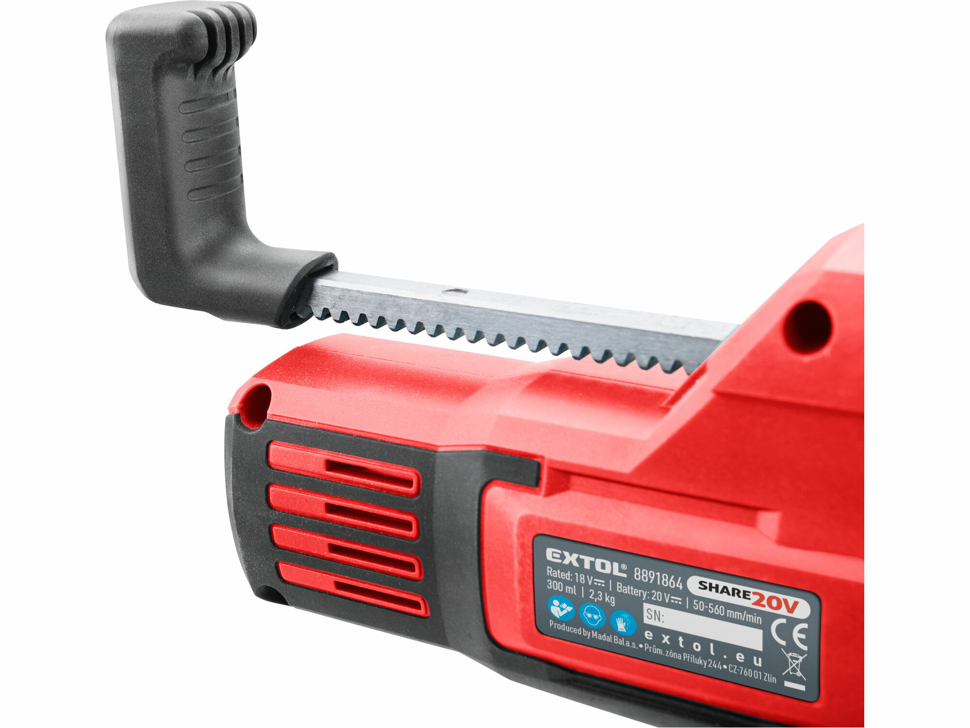 EXTOL PREMIUM 8891865 Pištoľ výtlačná aku Share20V, bez aku, 50-560mm/min