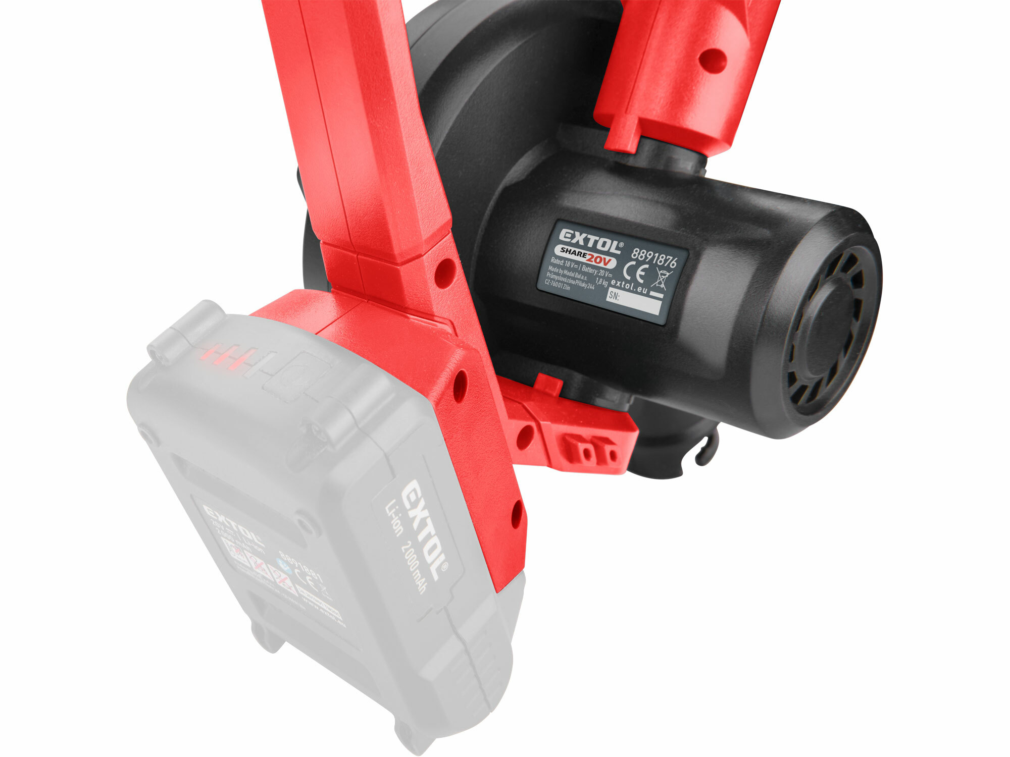 EXTOL PREMIUM 8891877 Fukár/vysávač aku Share20V, bez aku, 63,5m/s