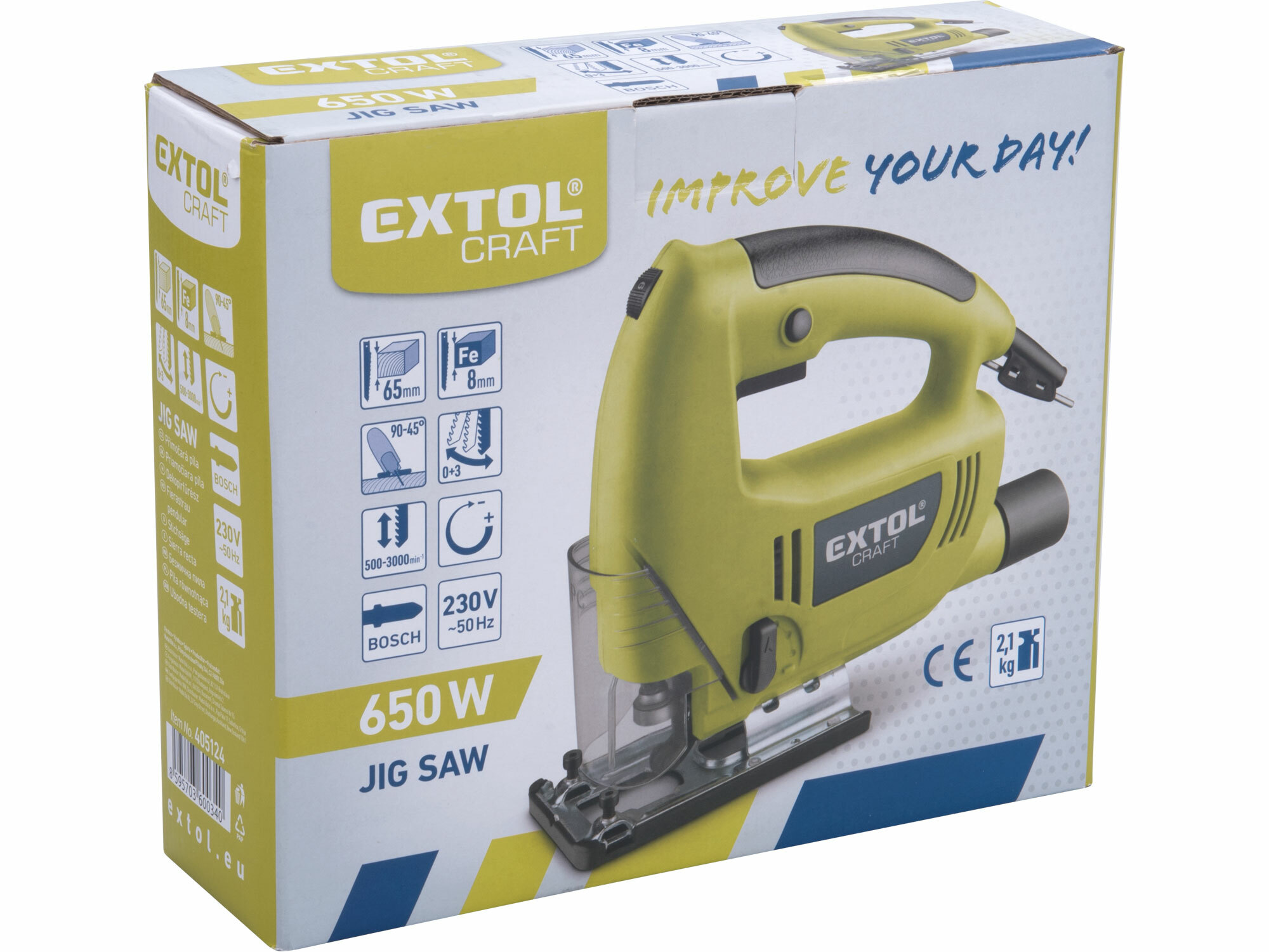 EXTOL CRAFT 405124 Píla priamočiara 650W, max. rez 65mm