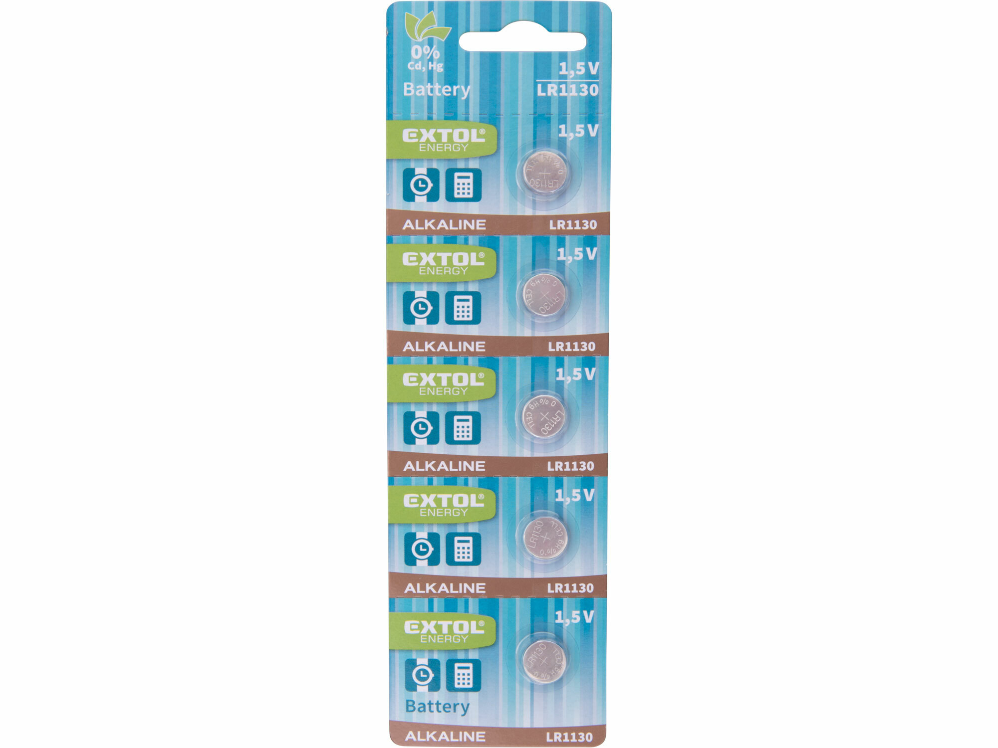 EXTOL ENERGY 42055 Batéria alkalická 5ks, 1,5V, typ LR54 / LR1130