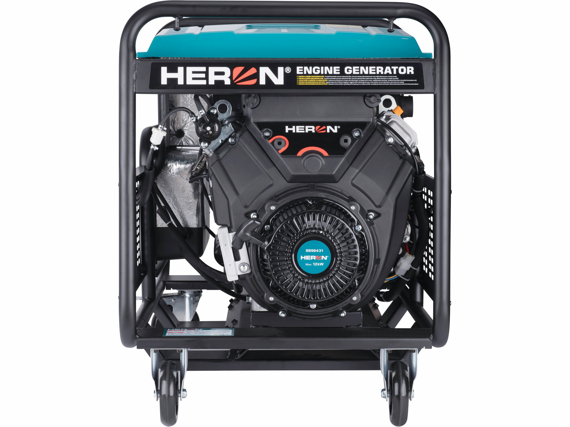 HERON 8896431 Elektrocentrála rámová benzínová 400V/230V, 12kW/11kW, 22HP dvojvalec, elektrický štart