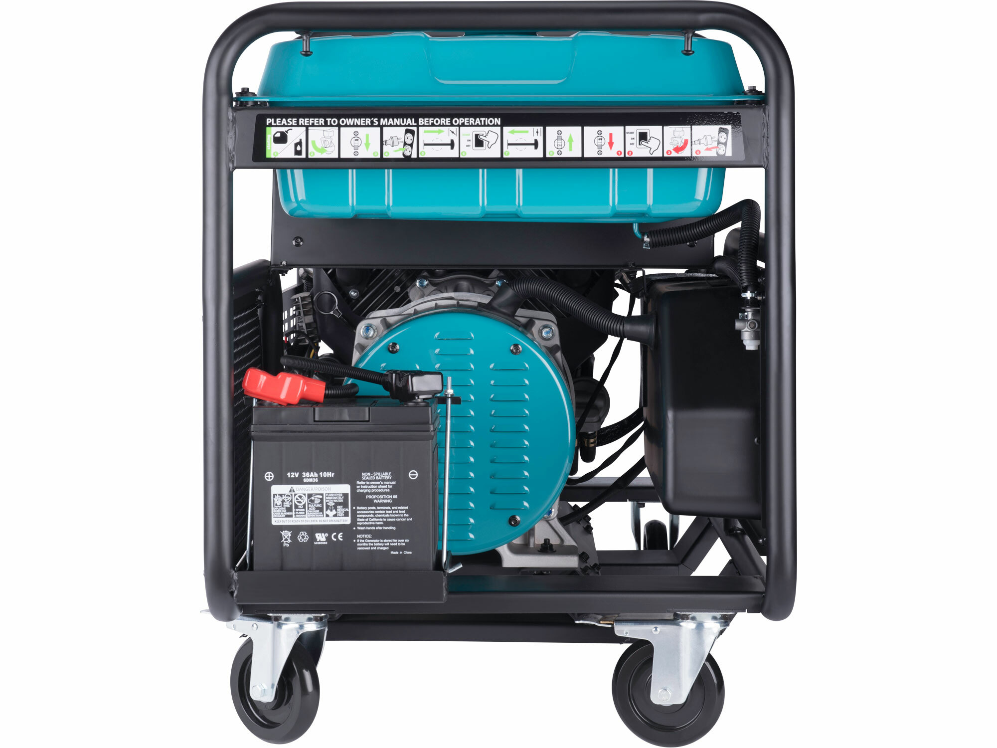 HERON 8896431 Elektrocentrála rámová benzínová 400V/230V, 12kW/11kW, 22HP dvojvalec, elektrický štart