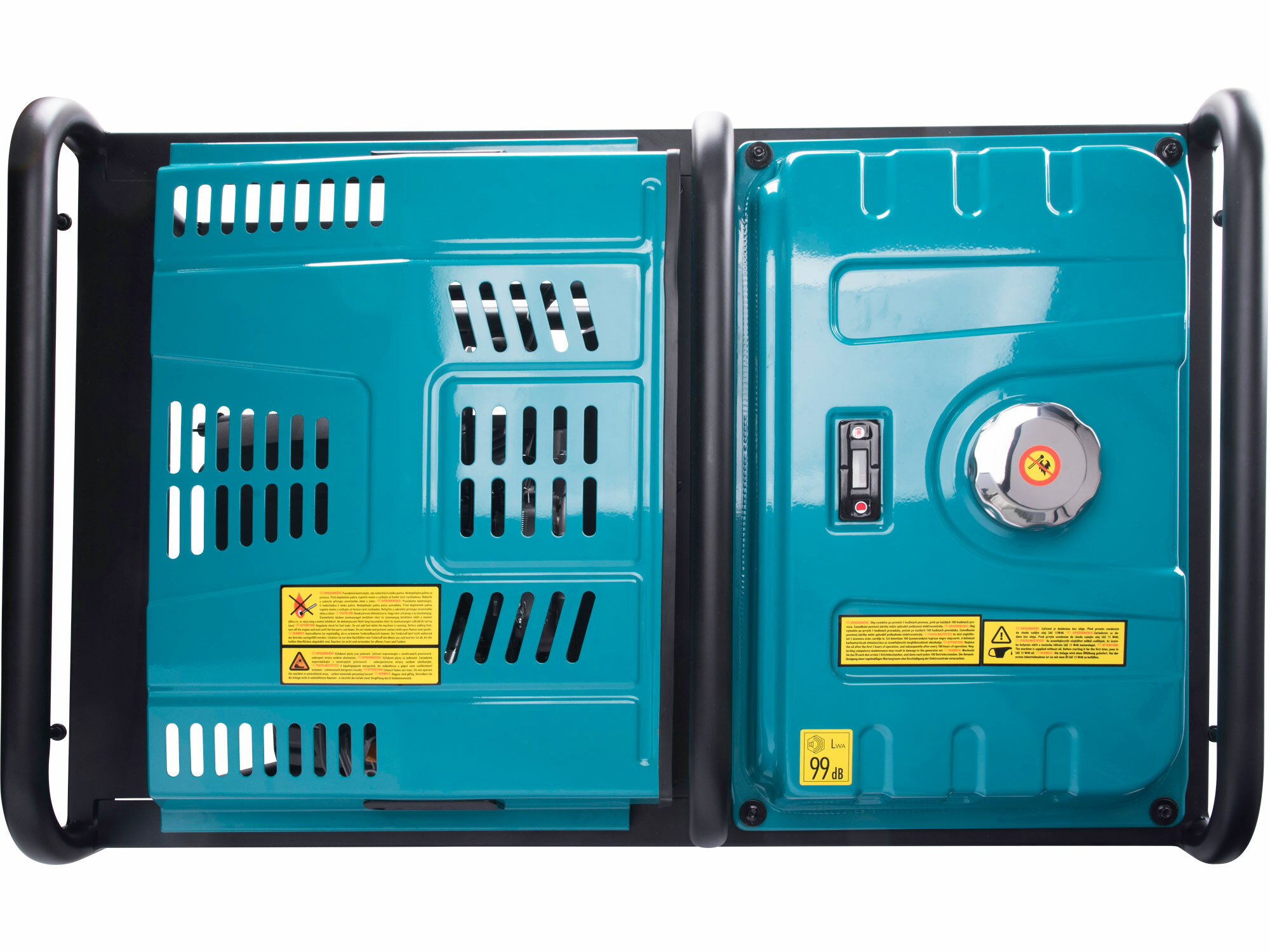 HERON 8896431 Elektrocentrála rámová benzínová 400V/230V, 12kW/11kW, 22HP dvojvalec, elektrický štart