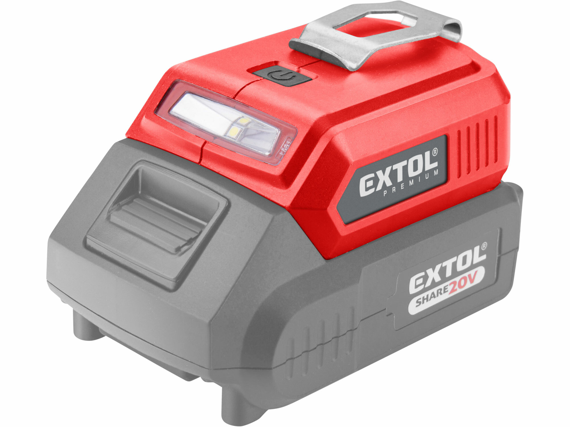 EXTOL PREMIUM 8891896 Adaptér USB pre Share20V akumulátor, 2x USB 5V/2A