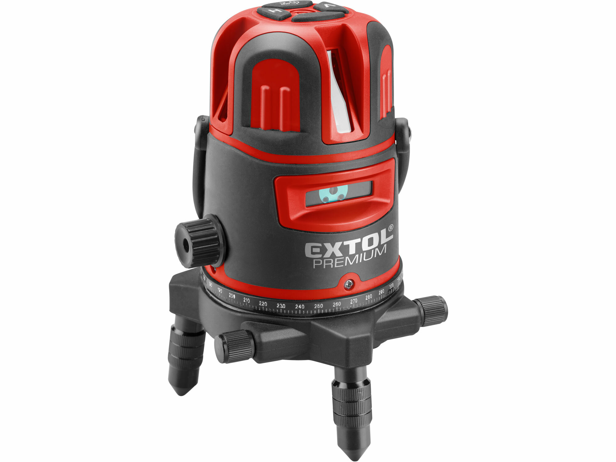 EXTOL PREMIUM 8823312 Laserová krížový samonivelačný, 1H-4V-6B, zelený laser