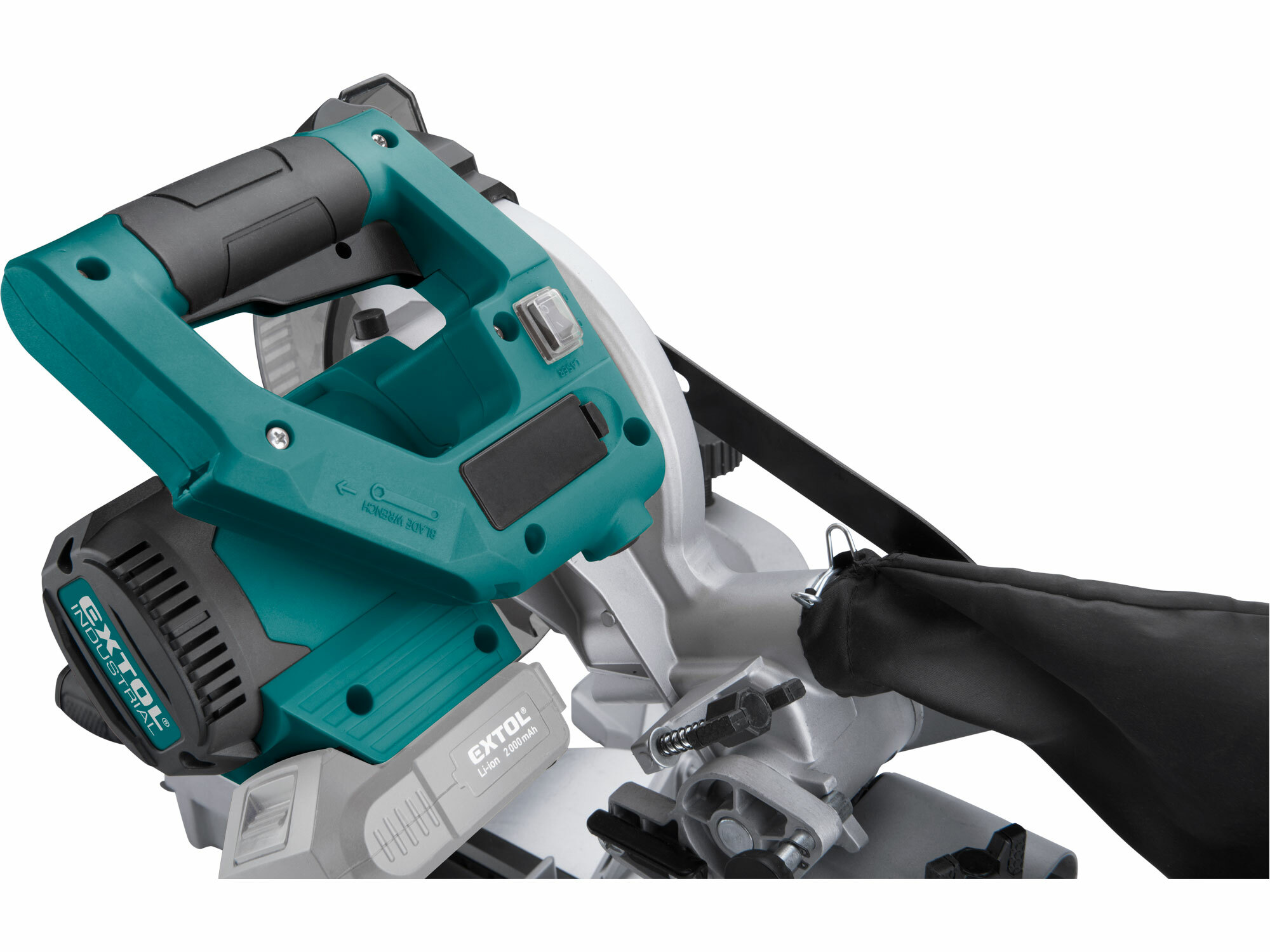 EXTOL INDUSTRIAL 8791827 Píla pokosová s posuvom aku Share20V, bez aku, kotúč 185mm, bezuhlíkový motor