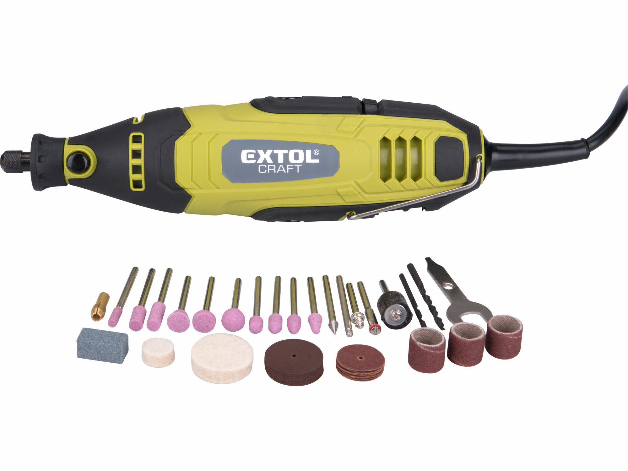 EXTOL CRAFT 404112 Brúska priama, 135W, 40ks príslušenstva
