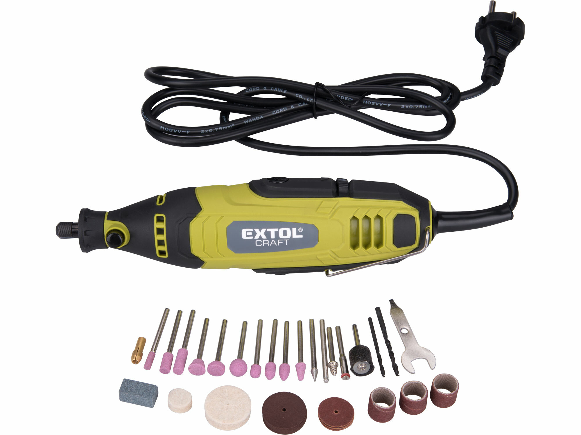 EXTOL CRAFT 404112 Brúska priama, 135W, 40ks príslušenstva