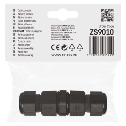 EMOS Lighting Plastová káblová spojka IP68