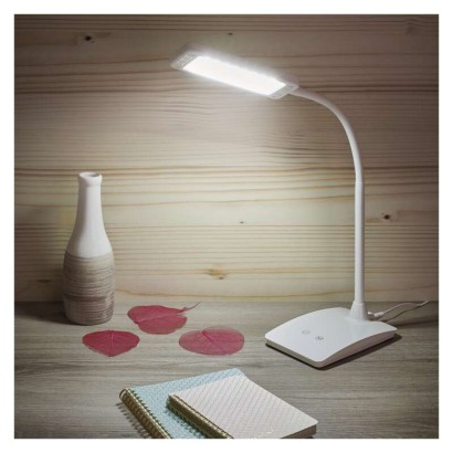 EMOS Lighting LED stolná lampa Eddy, biela