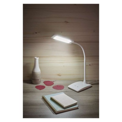 EMOS Lighting LED stolná lampa Eddy, biela