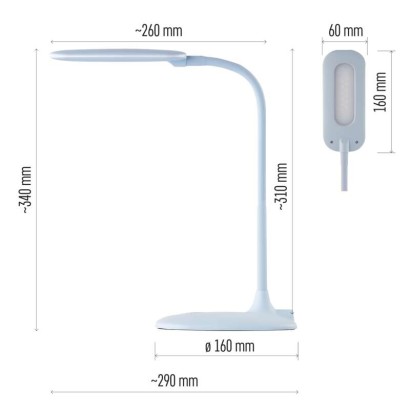EMOS LED stolná lampa STELLA, modrá
