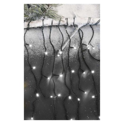 EMOS Lighting LED vianočné cencúle, 10 m, vonkajšie aj vnútorné, studená biela, programy