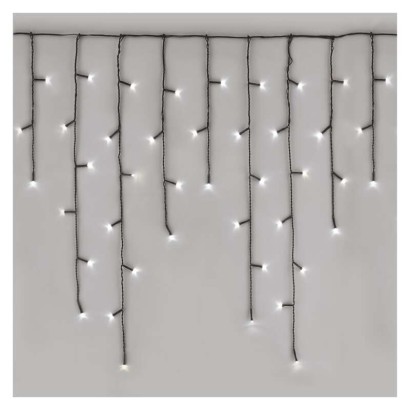 EMOS Lighting LED vianočné cencúle, 10 m, vonkajšie aj vnútorné, studená biela, programy