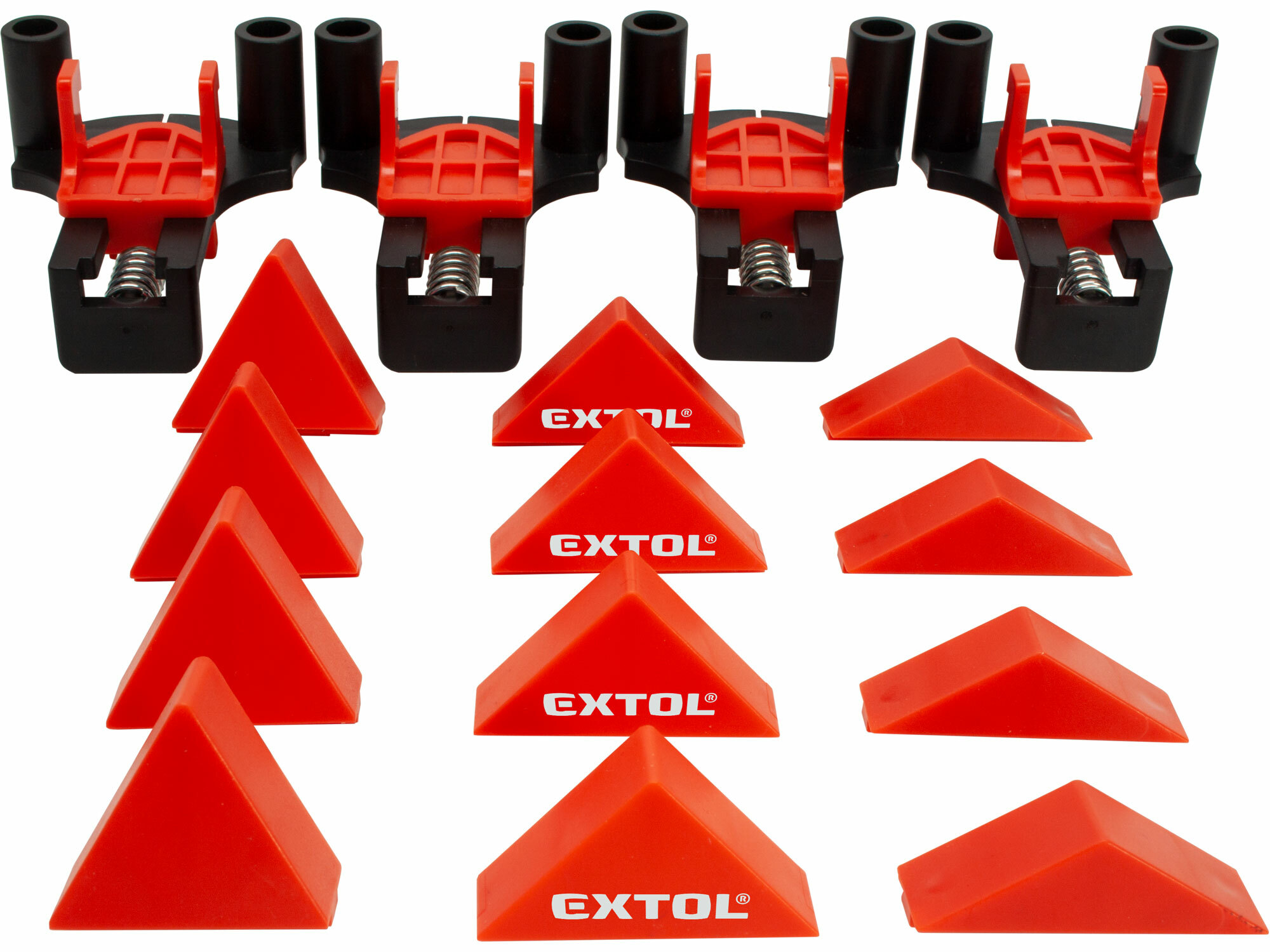 EXTOL PREMIUM 8815440 Svorky rohové rýchloupínacie strunové, 4ks, 60-90-120st