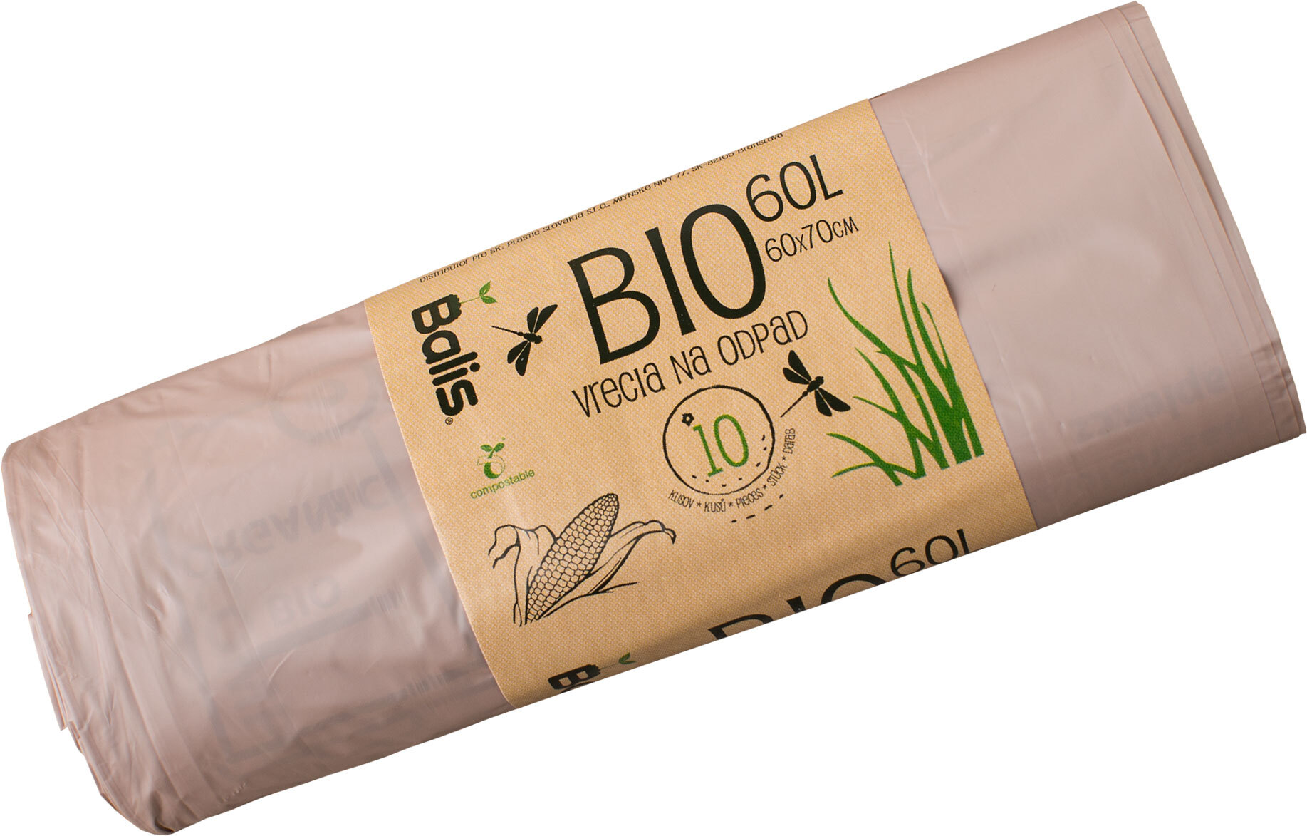 Vrecia na BIO odpad 60l, 10ks, 60x74cm