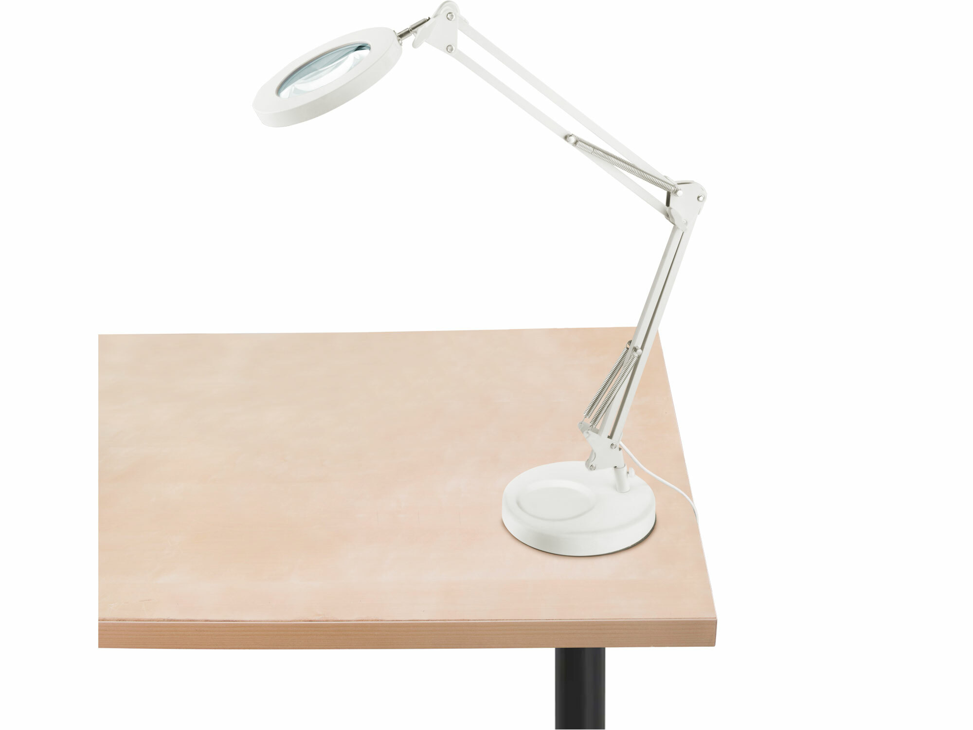EXTOL LIGHT 43161 Lampa stolová s LED a lupou, 2400lm, USB napájanie, biela