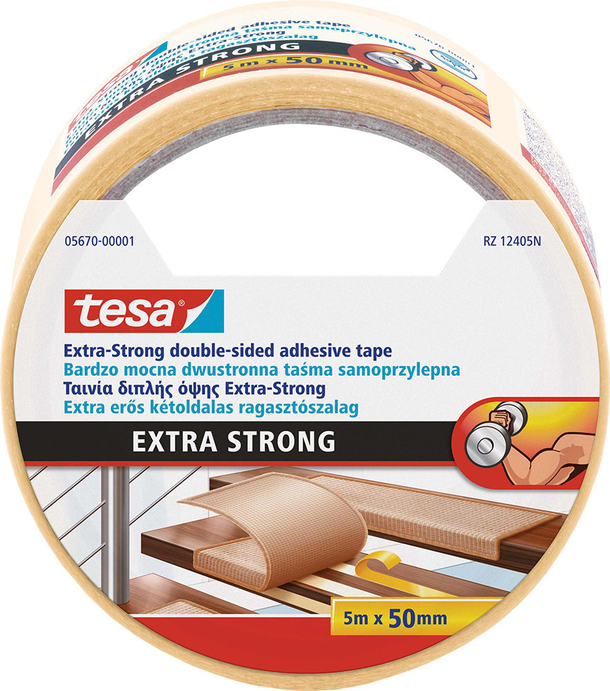 TESA 95670 Páska 5670 kobercová obojstr., silne lepiaca, biela 5m x 50mm