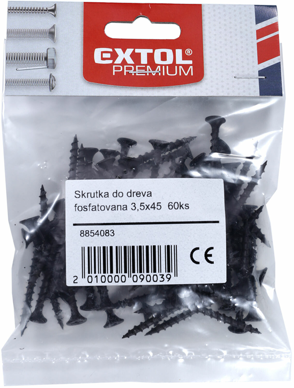 EXTOL PREMIUM 8854081 Skrutka do dreva fosfátovaná, 100ks, 3,5x25