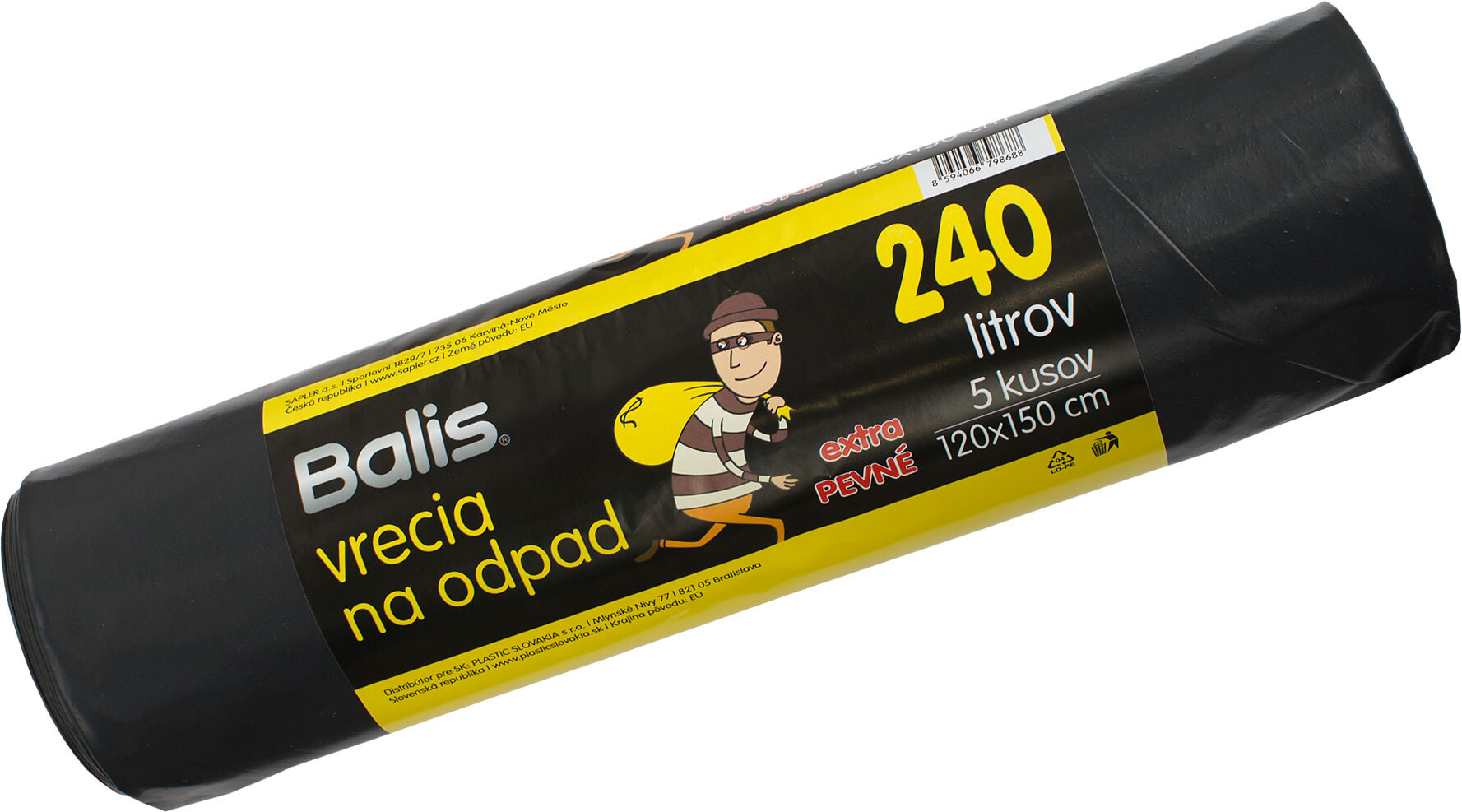 Vrecia na odpad 240l, 5ks, 120x150cm