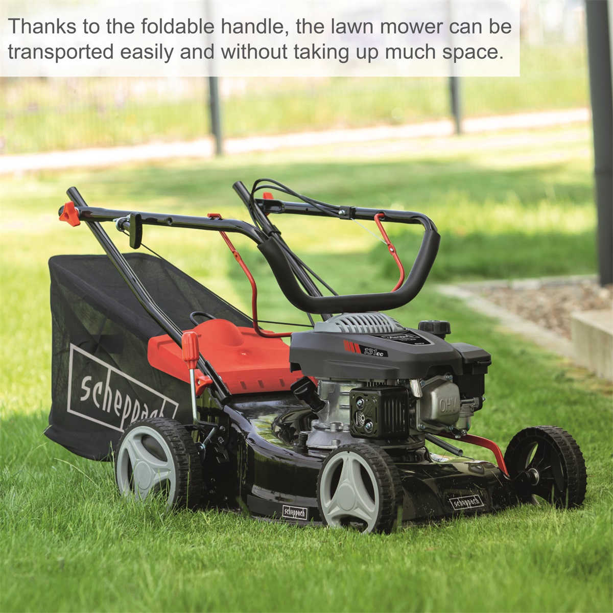 Scheppach MP 132-42 benzínová kosačka bez pojazdu, záber 42 cm, 3,4 HP