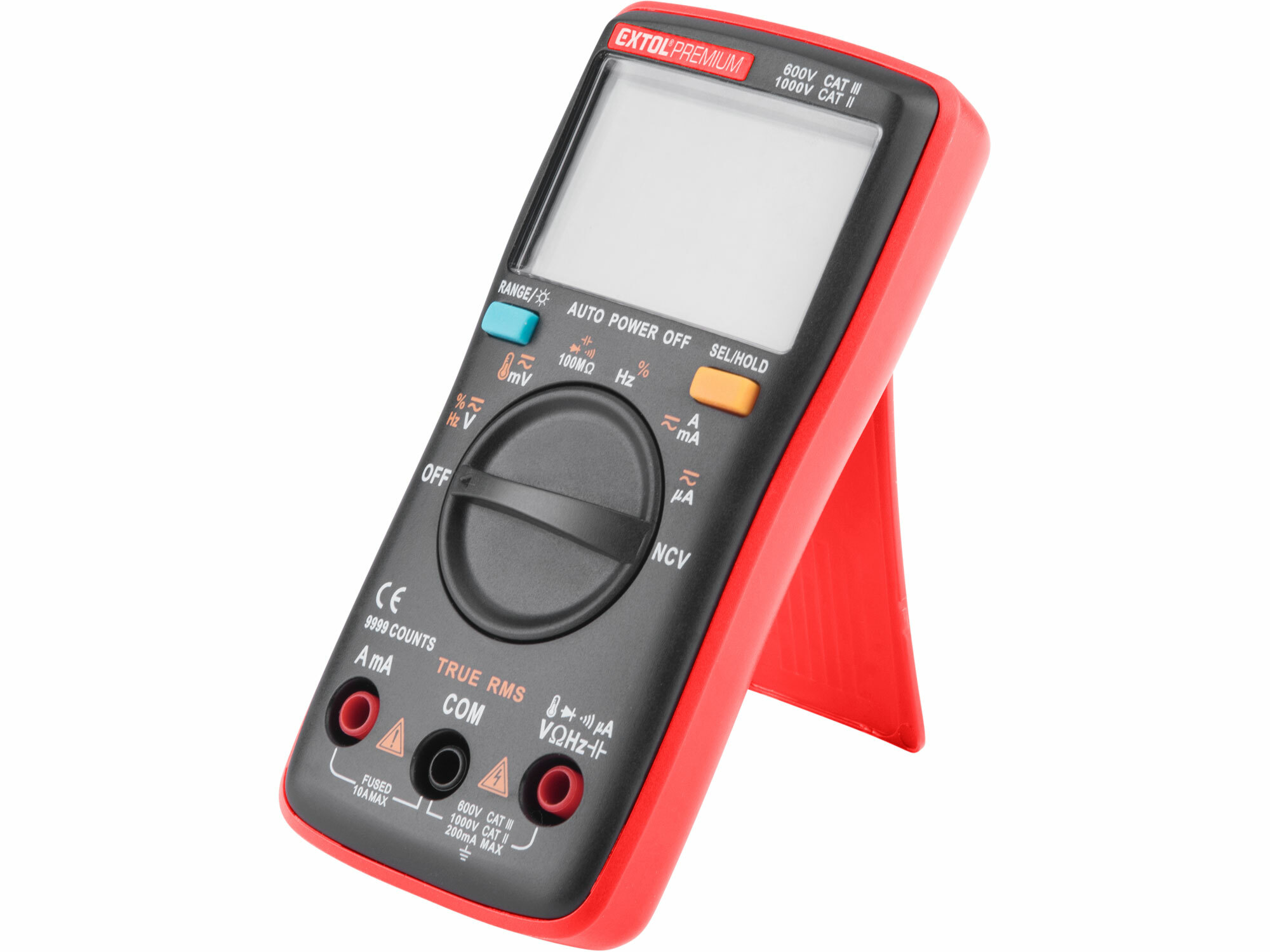 EXTOL PREMIUM 8831254 Multimeter digitálny s automatickou voľbou rozsahov,True RMS, max. 750V/1000V AC/DC
