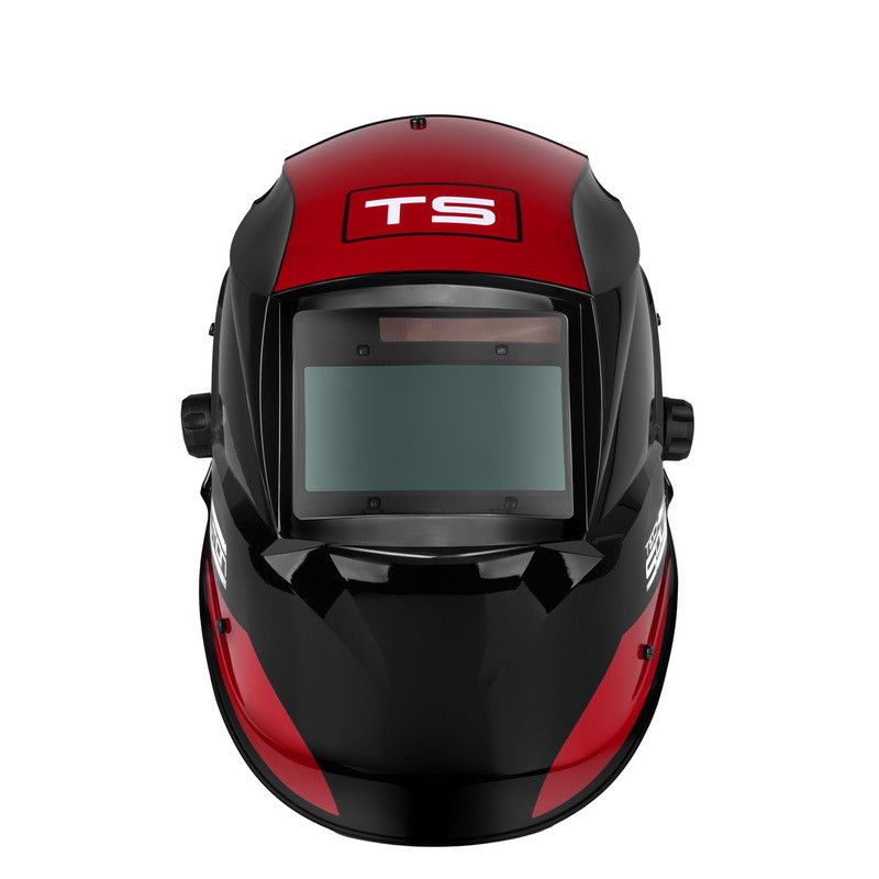 SOLUTION TS-718 samostmievacia zváracia kukla s odsávaním a logom TECH SOLUTION