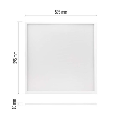 EMOS LED panel MAXXO 60×60, štvorcový vstavaný biely, 36W teplá b. UGR