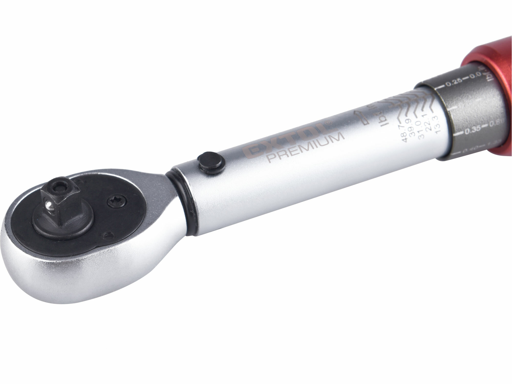 EXTOL PREMIUM 8825304 Kľúč momentový so stupnicou 1/4", 1-6Nm, dĺžka 220mm