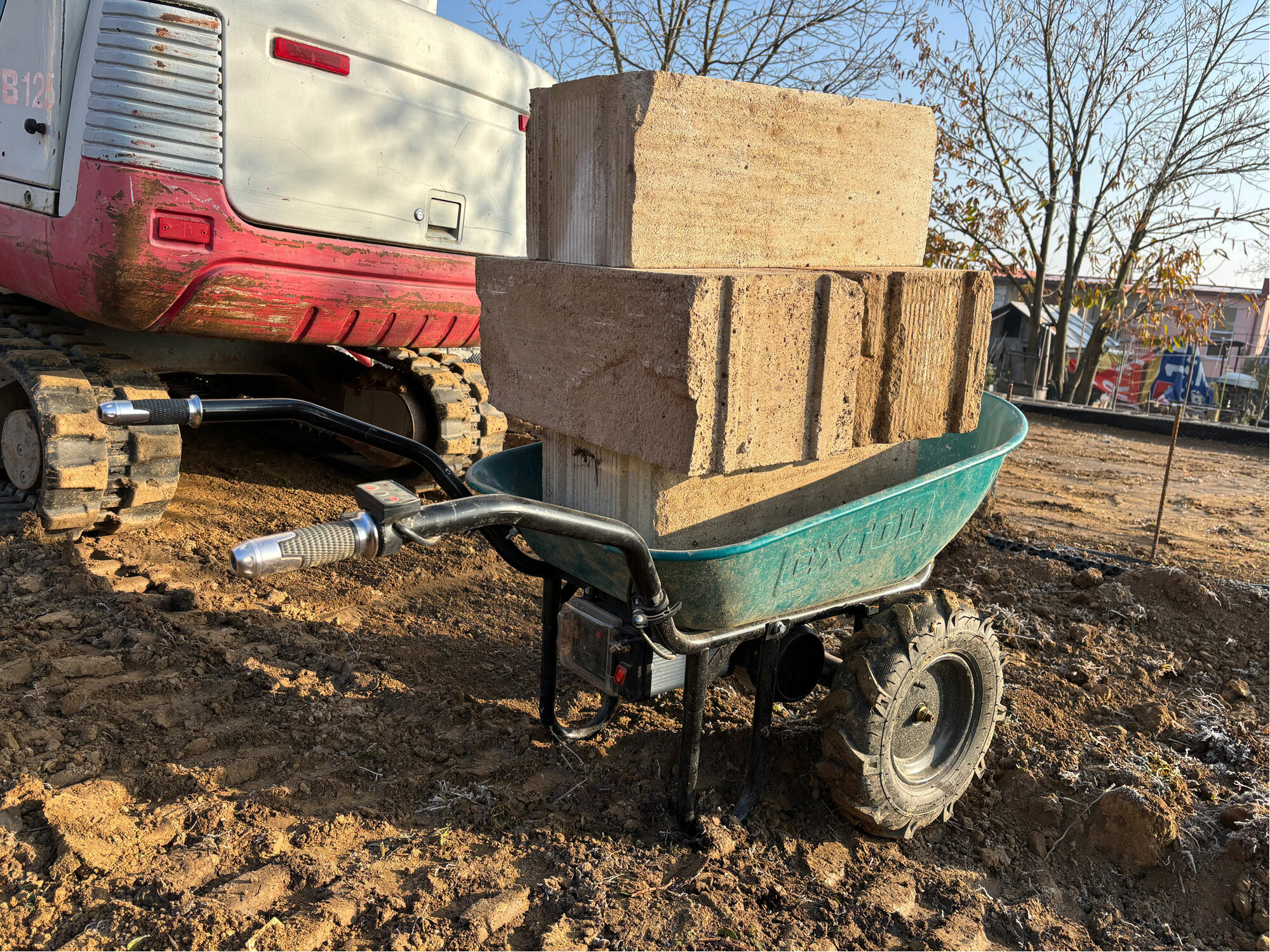 EXTOL INDUSTRIAL 8791590 Fúrik na aku pohon dvojkolesový, 1x 40V/6Ah, 100l, max. 260kg