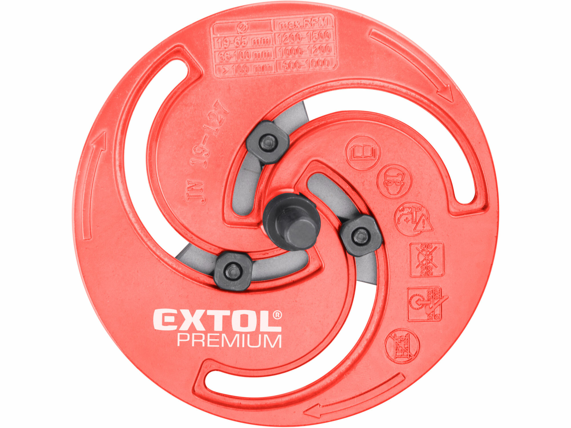 EXTOL PREMIUM 8801610 Vyrezávač otvorov trojramenný nastaviteľný, Ø19-127mm