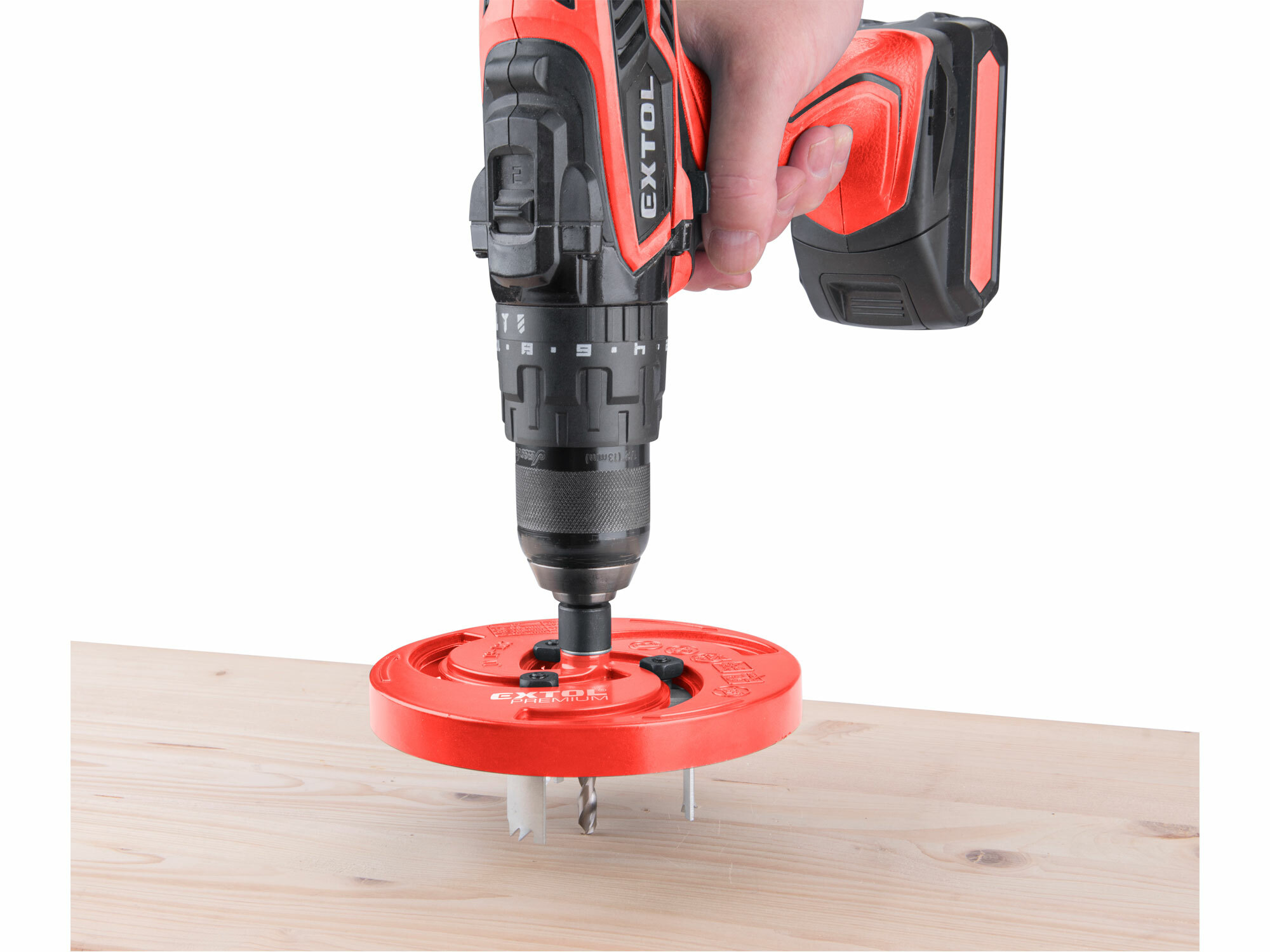 EXTOL PREMIUM 8801610 Vyrezávač otvorov trojramenný nastaviteľný, Ø19-127mm