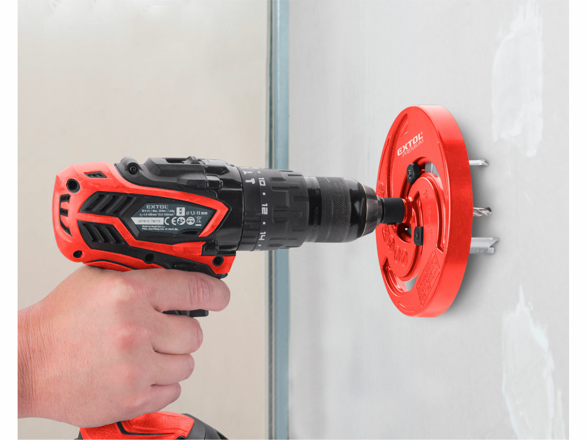 EXTOL PREMIUM 8801610 Vyrezávač otvorov trojramenný nastaviteľný, Ø19-127mm