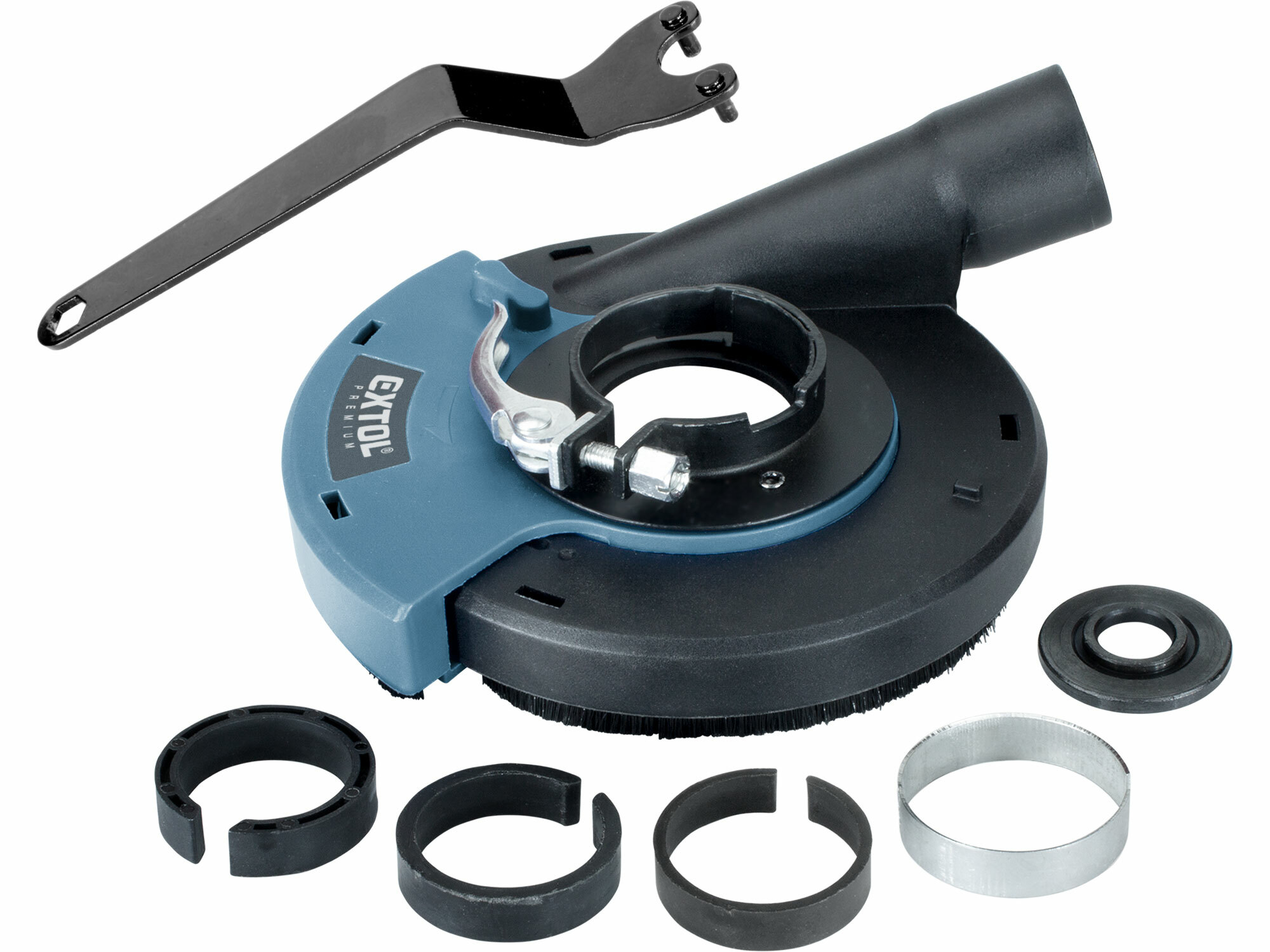 EXTOL PREMIUM 8807020 Kryt s odsávaním pre uhlovú brúsku na brúsenie a leštenie, 125mm