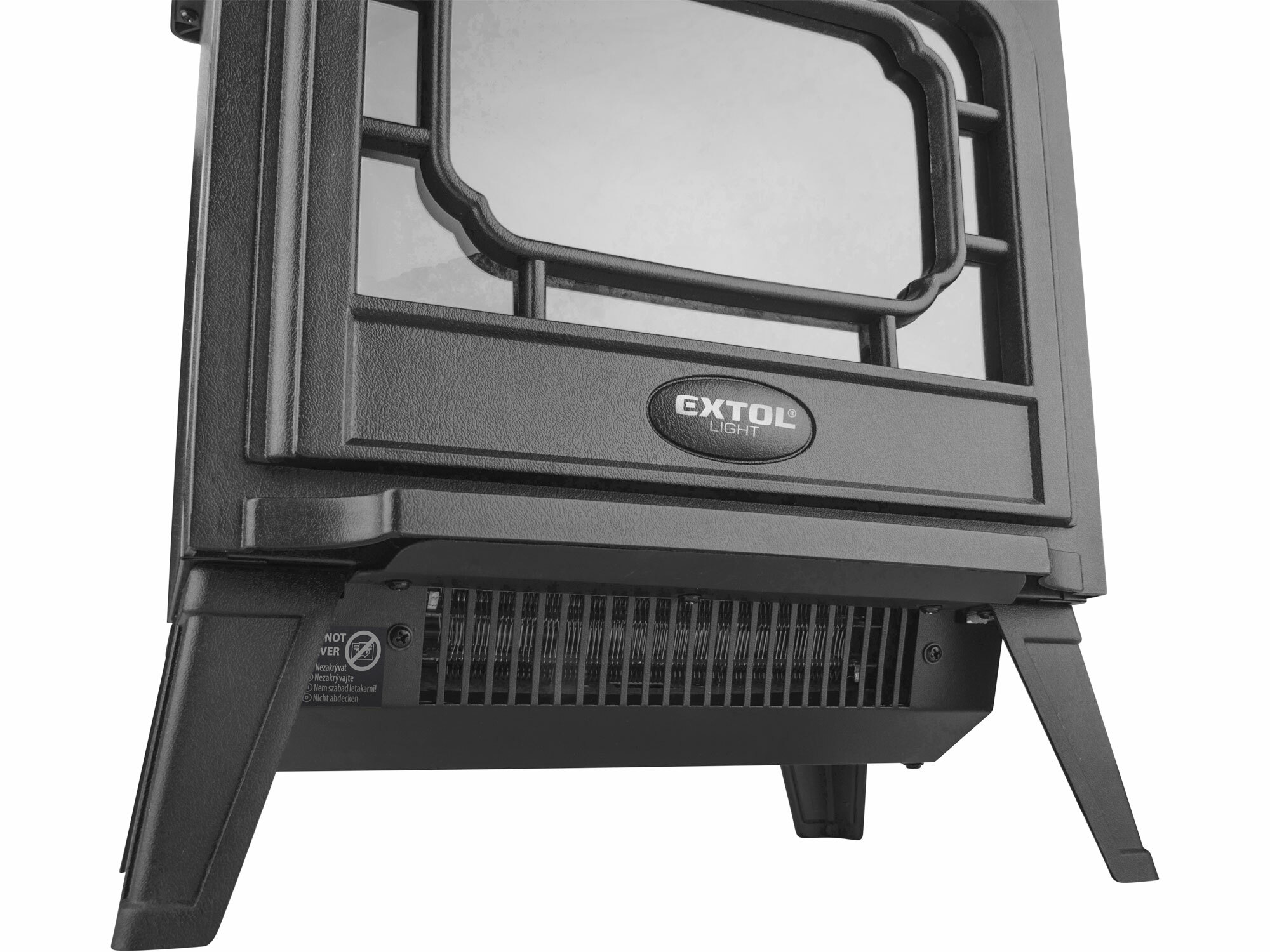EXTOL LIGHT 43420 Krb LED, s plápolajúcim ohňom a vyhrievaním, 900W/1800W, 41x36x24cm