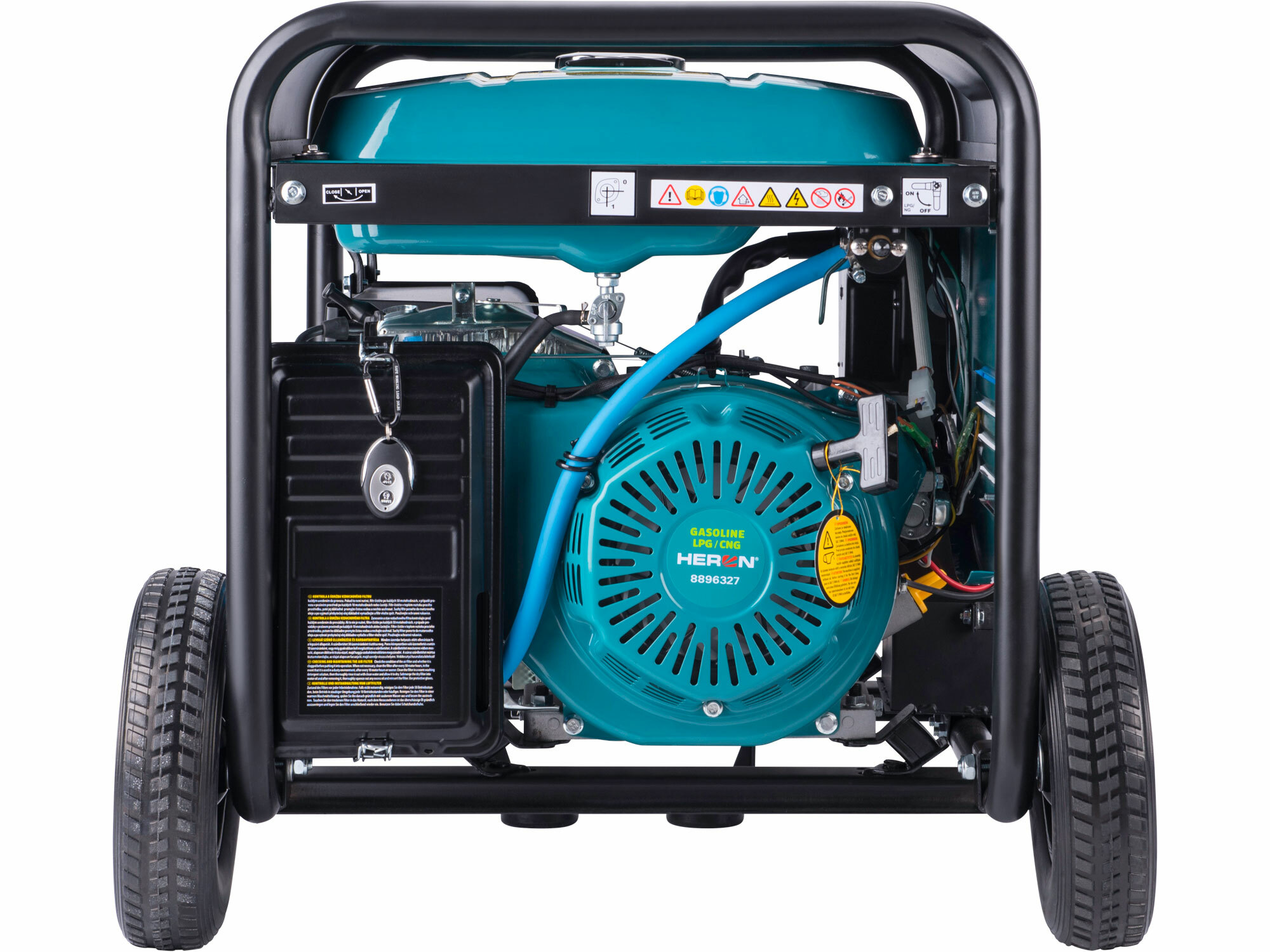 HERON 8896327 Elektrocentrála benzínová a plynová s diaľkovým ovládaním, 3F, 8,2kW, 17HP