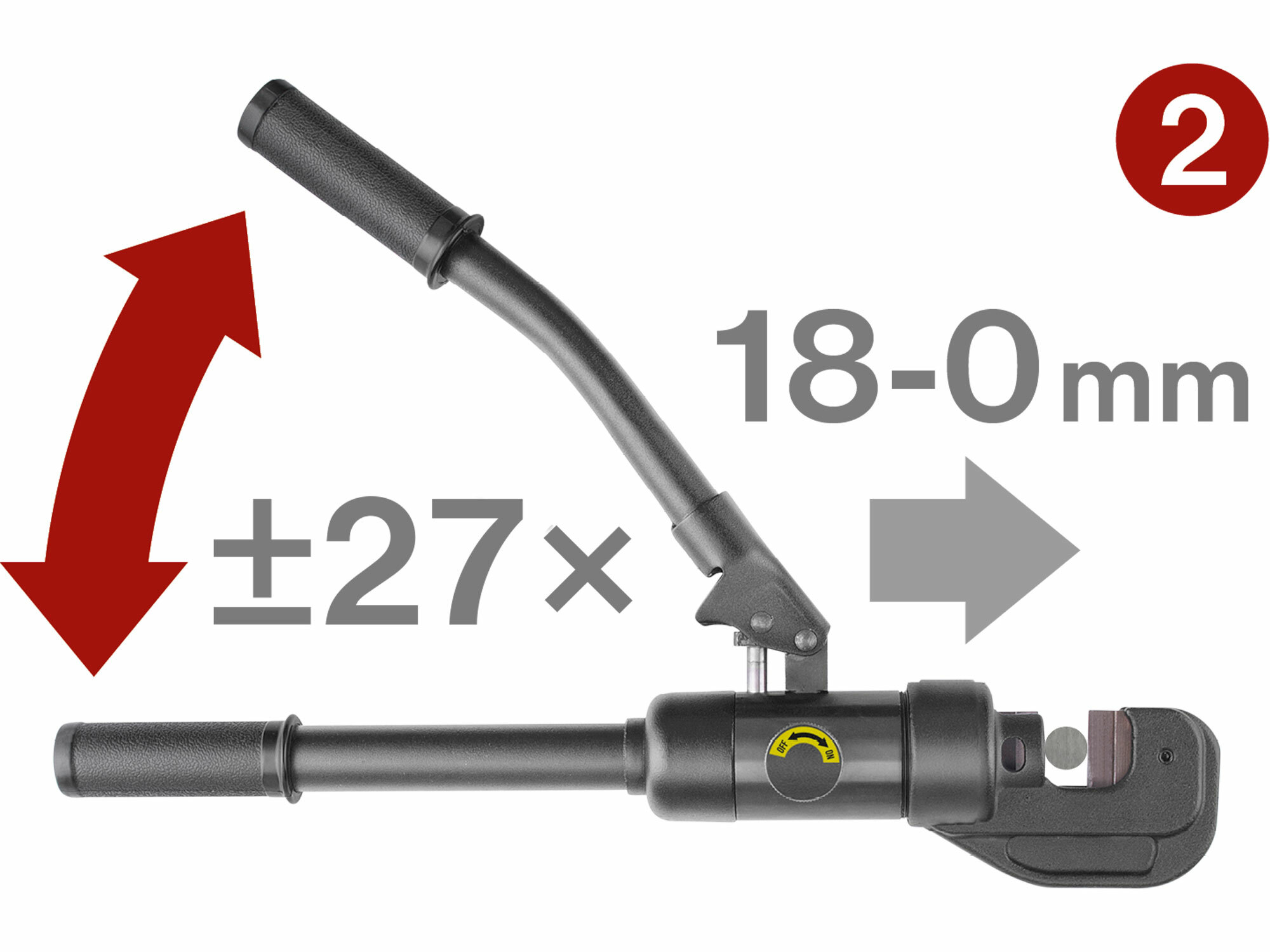 FORTUM 4900172 Kliešte hydraulické pákové, 4-16mm, 60kN, dĺžka 430mm