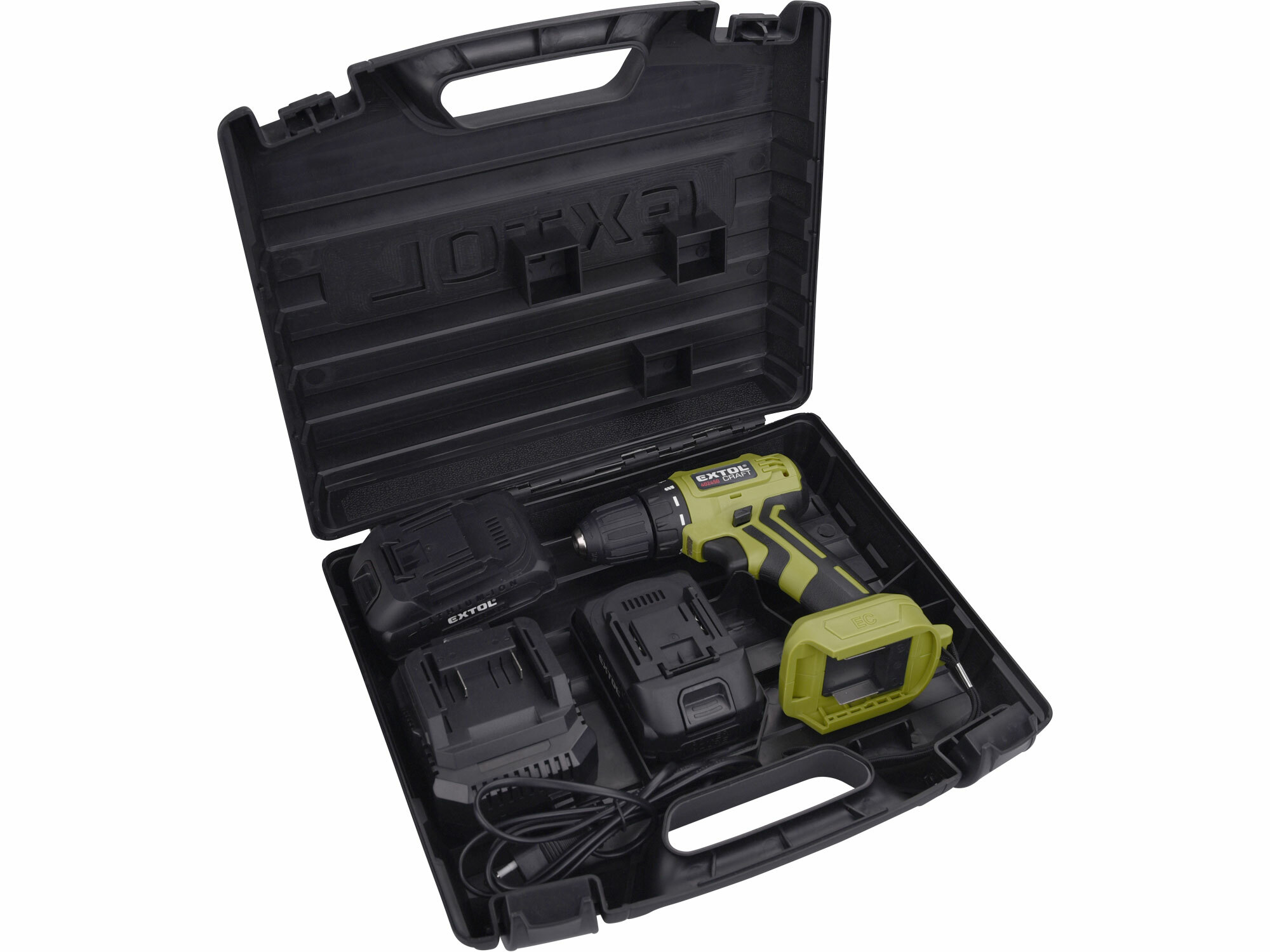 EXTOL CRAFT 402450 Vŕtačka akumulátorová bezuhlíková, 20V, 2x 2Ah Li-ion