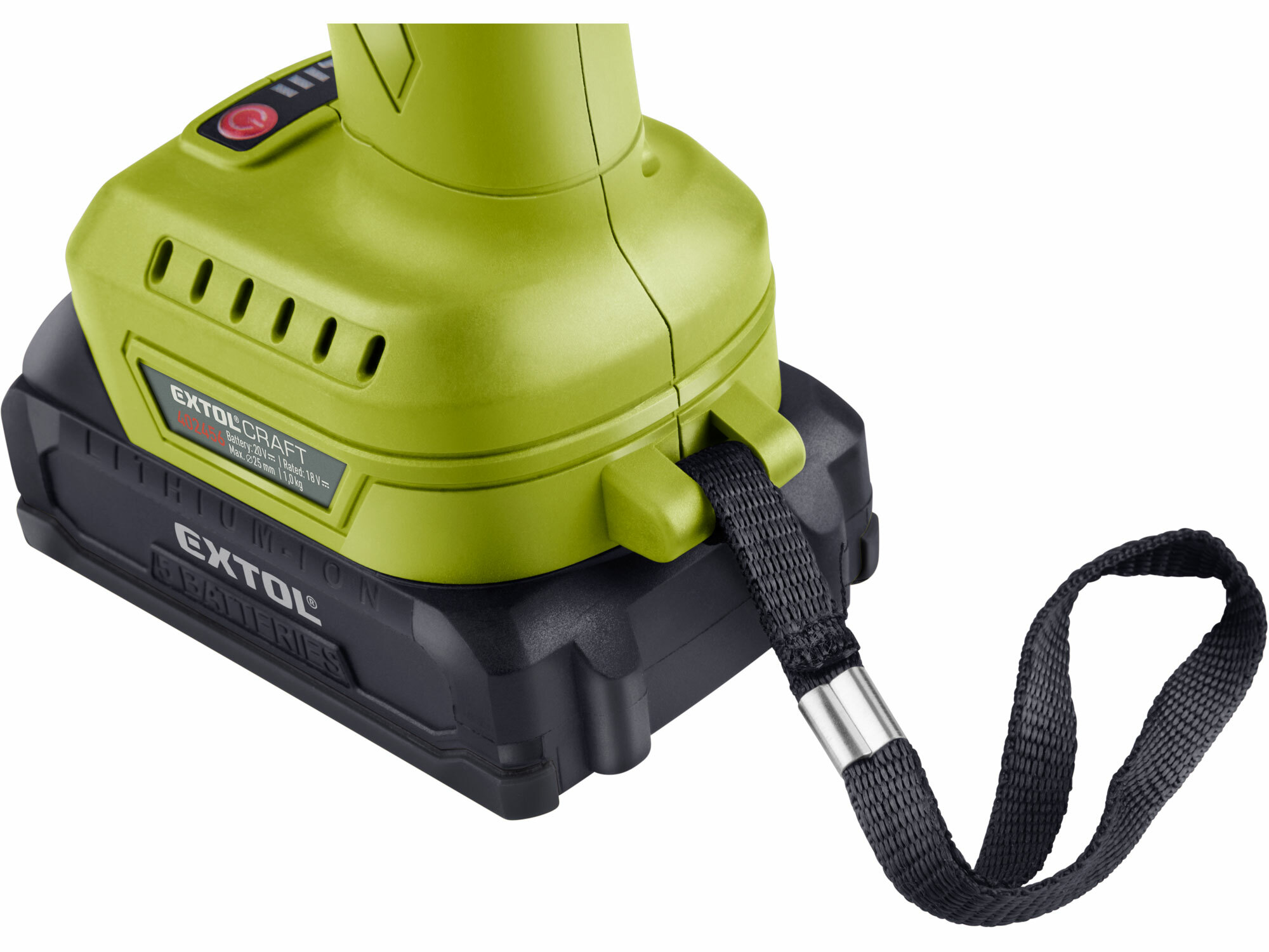 EXTOL CRAFT 402456 Aku nožnice na konáre 20V, 1x 2Ah Li-ion, bezuhlíkový motor, max. 25mm