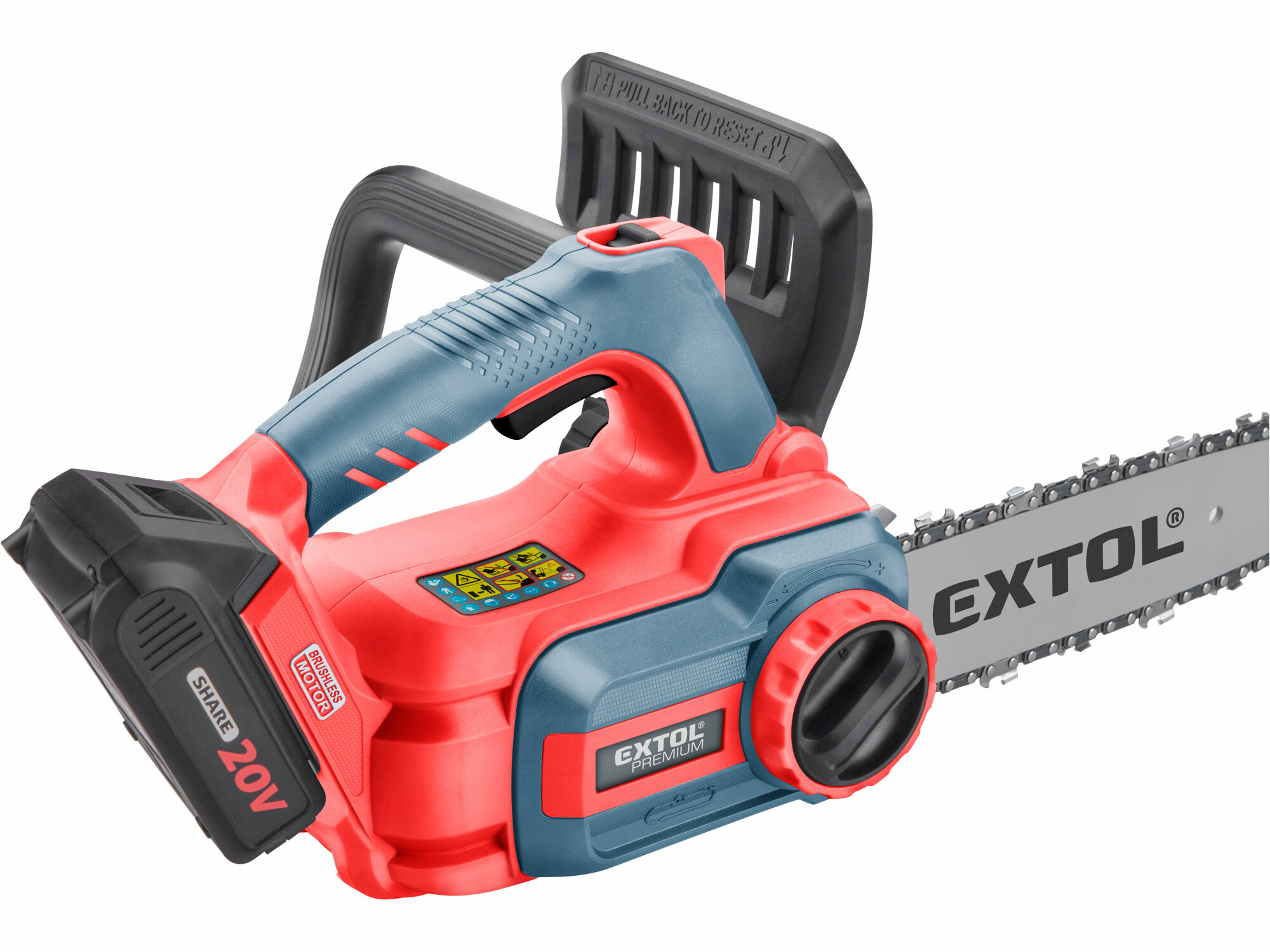EXTOL PREMIUM 8891920 Píla reťazová aku Share20V, 1x 2Ah, čepeľ 300mm